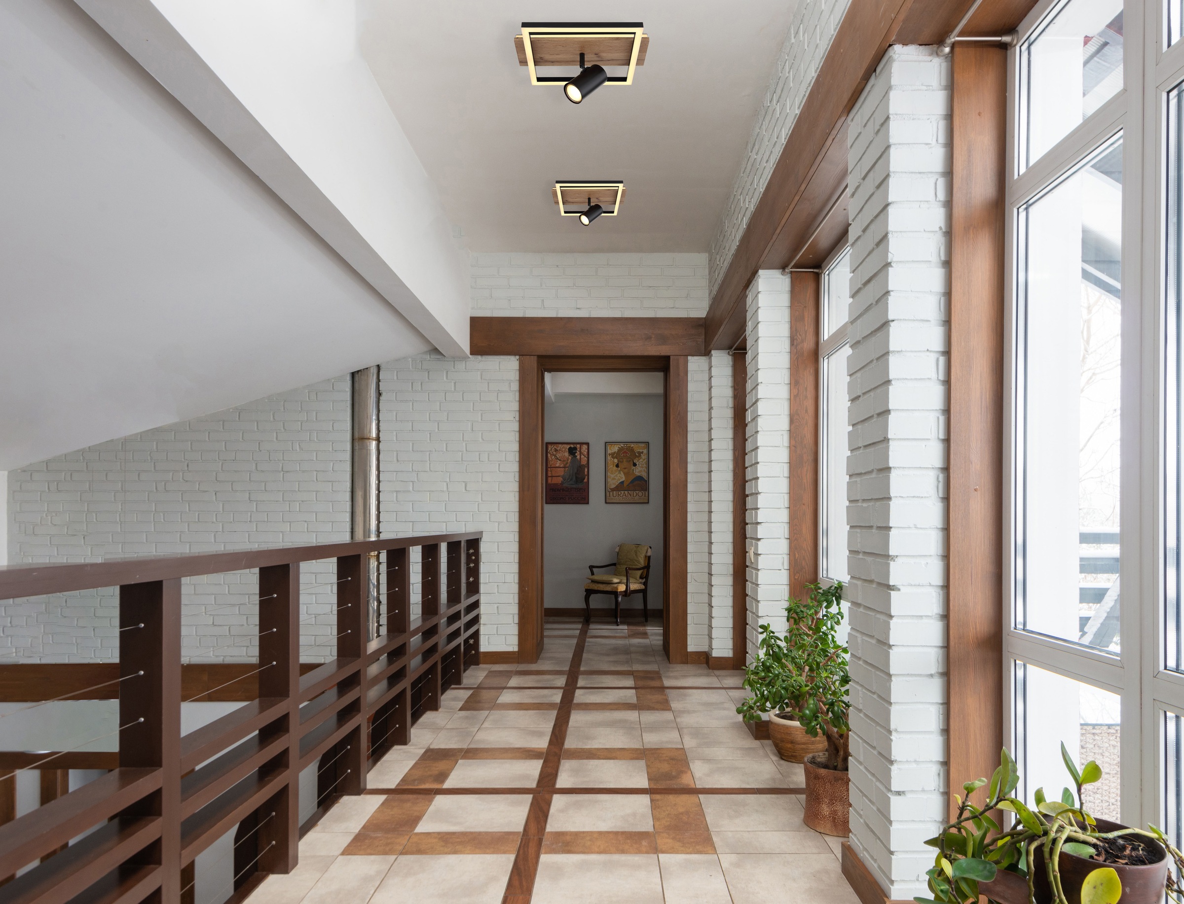 GLOBO LIGHTING LED Deckenleuchte »KASSU« LED-Modul Warmweiß Deckenlampe/Woh günstig online kaufen