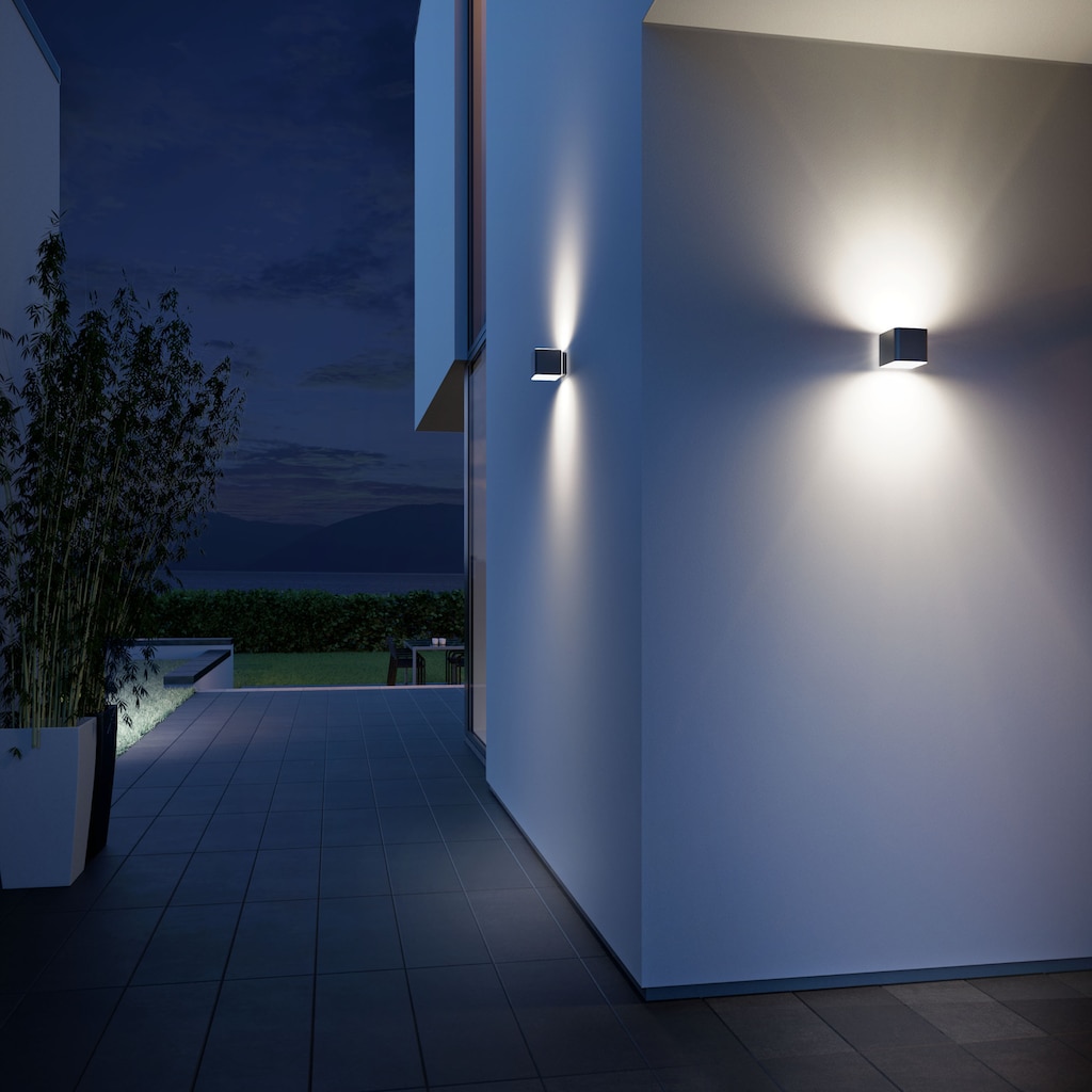 steinel LED Außen-Wandleuchte »L 840 SC SI«, 2 flammig-flammig, 160° Bewegungsmelder, Warmweiß, Smart Home,Bluetooth,App-Steuerung