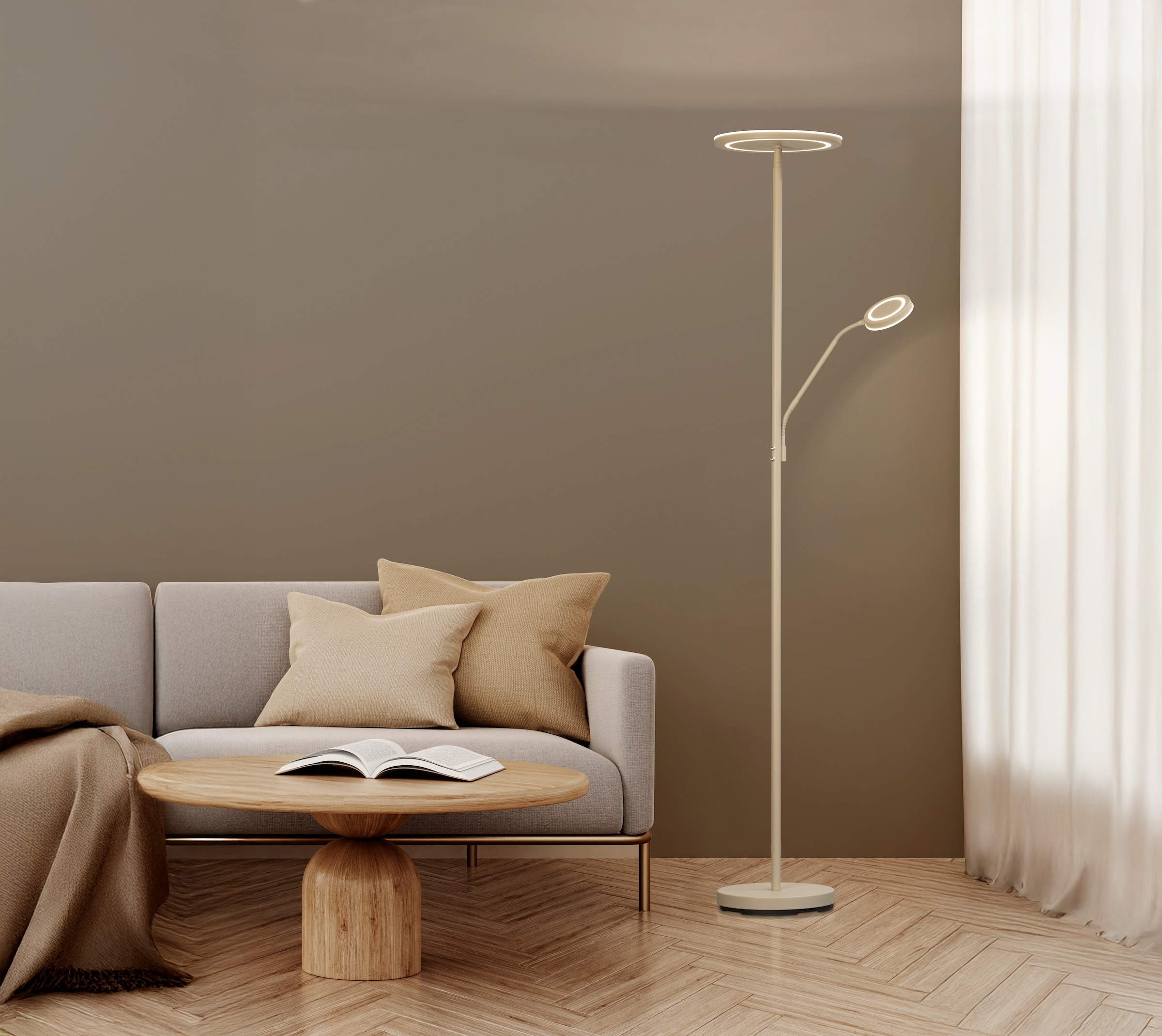 FISCHER & HONSEL Stehlampe »Sorento« LED-Board 1 Stk. Farbtemperatur in 3 Stufen einstellbar