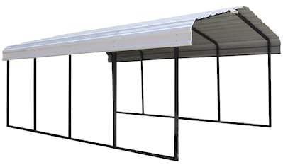 Einzelcarport »Neapel«, Stahl, 360 cm, schwarz-weiß