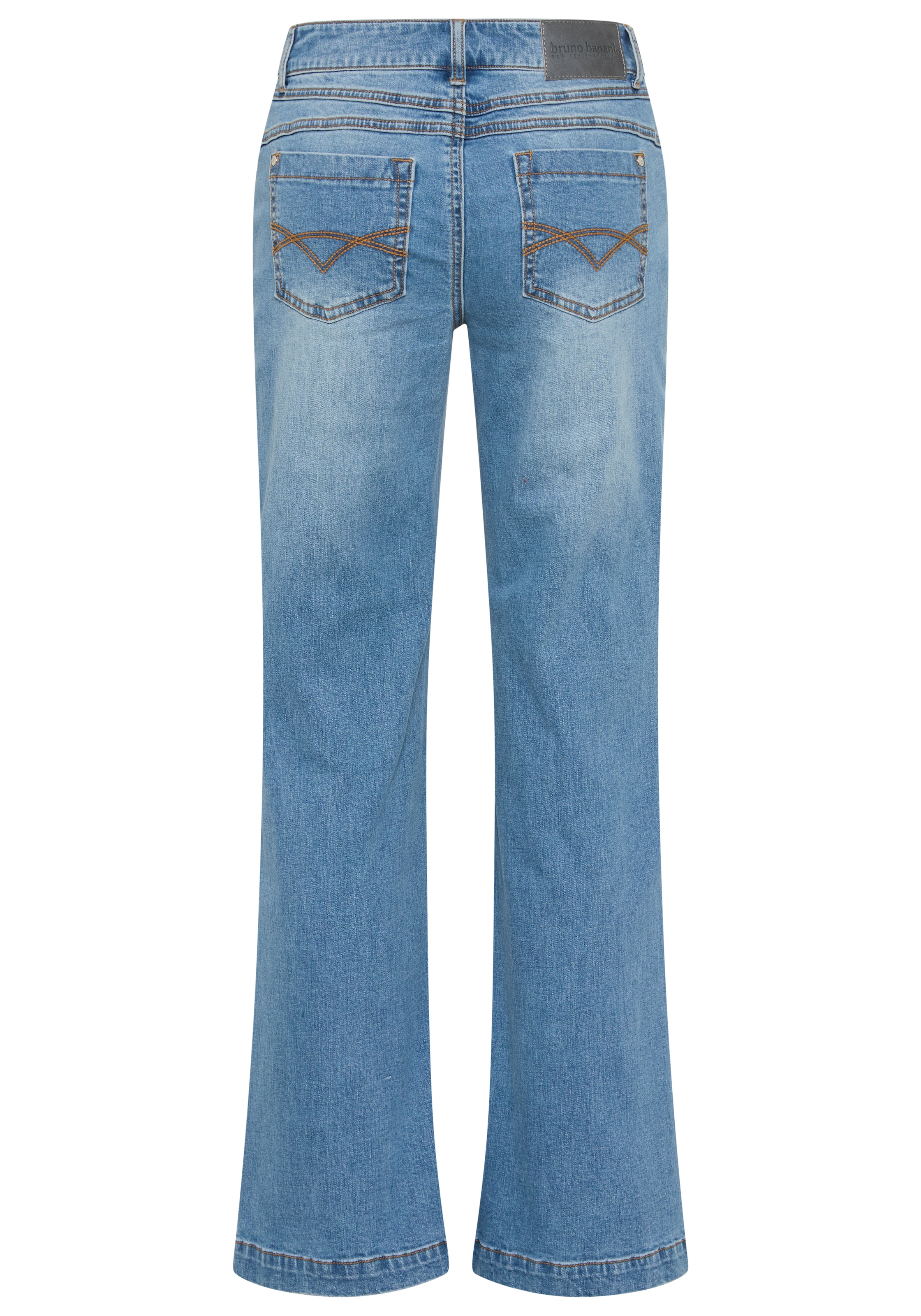 Bruno Banani Weite Jeans mit Elasthan-Anteil, aus Baumwollmaterial