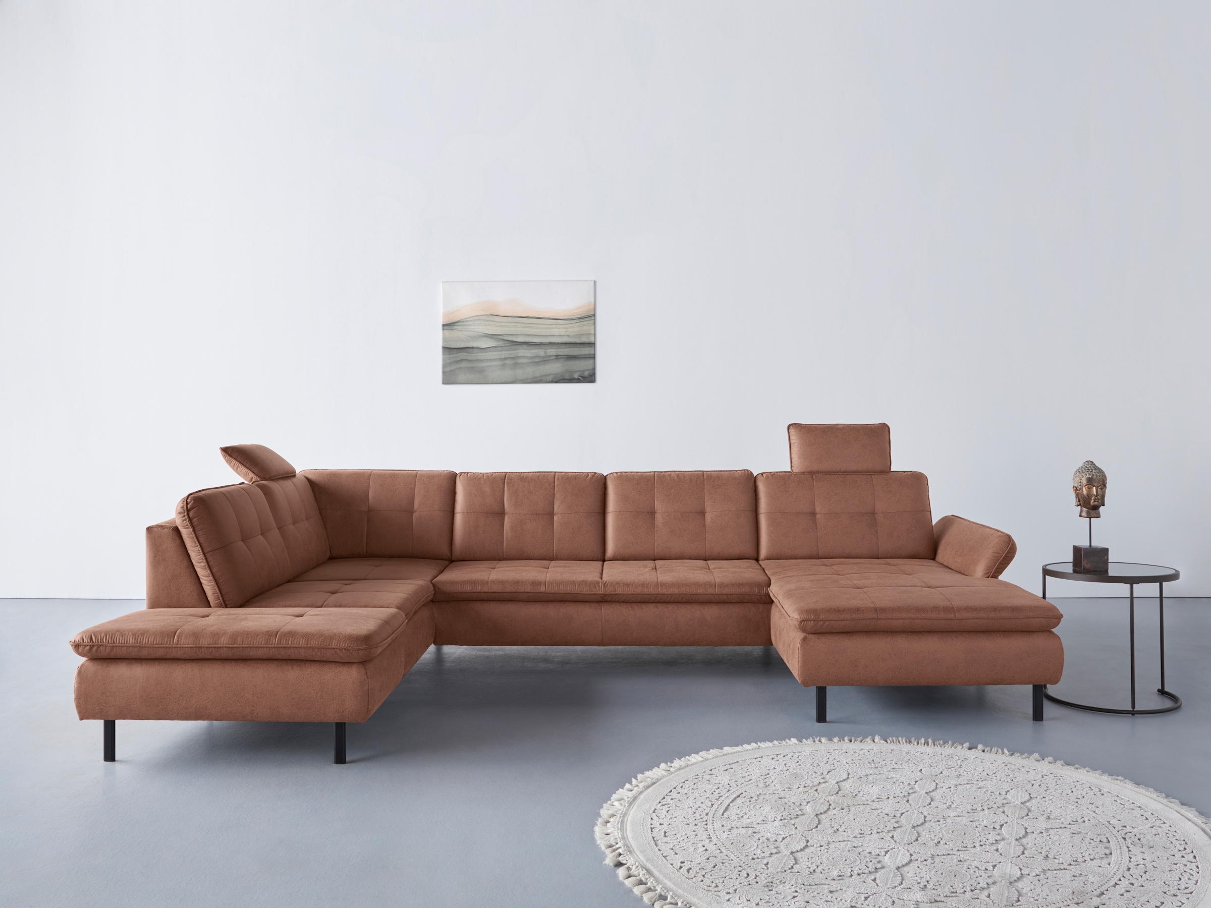 Home affaire Wohnlandschaft »Birkholm U-Form« Armlehnverstellung, auch in E günstig online kaufen