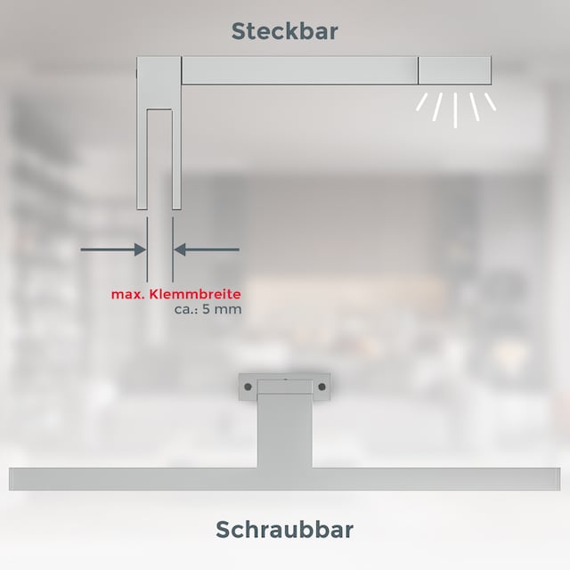 B.K.Licht Spiegelleuchte »BK_SP1112 LED Spiegellampe, 30 cm breit, 5W,  4.000K, 650Lm«, 1 flammig-flammig, Neutralweißes Licht, IP44  Spritzwasserschutz, Badlampe, Chrom online bestellen