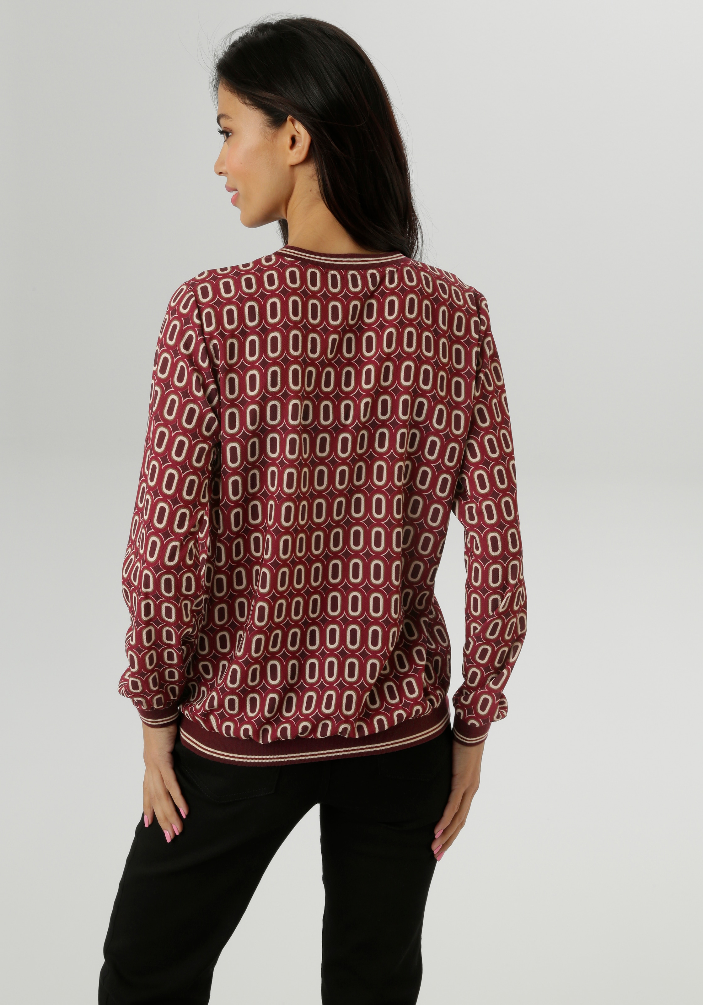 Aniston SELECTED Shirtbluse mit sportiven Bündchen - NEUE KOLLEKTION