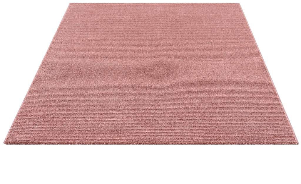 Carpet City Teppich »Friseé-Teppich FANCY900«, rechteckig, 12 mm Höhe, Läufer, Kurzflor, Einfarbig, 3D-Optik, Streifen Look, Wohnzimmer