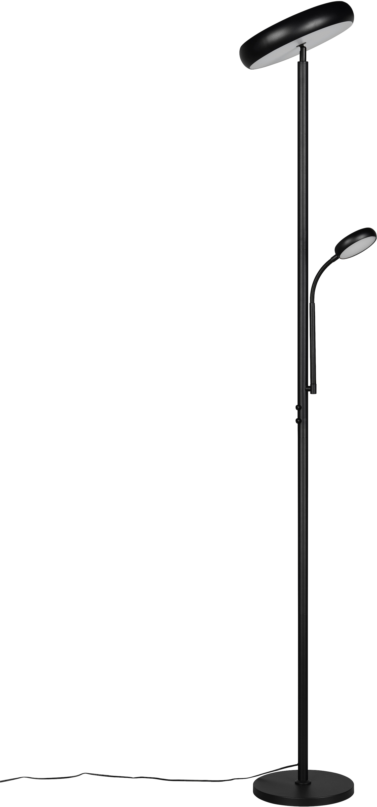 REALITY Leuchten LED Stehlampe »PALERMO, LED Stehleuchte mit Fernbedienung, 27,5W 2000 Lumen CCT« LED-Board 1 Stk. warmweiß - kaltweiß dimmbar, Lichtfarbe einstellbar 3000-6000K warm-/kaltweiß, Höhe 183 cm