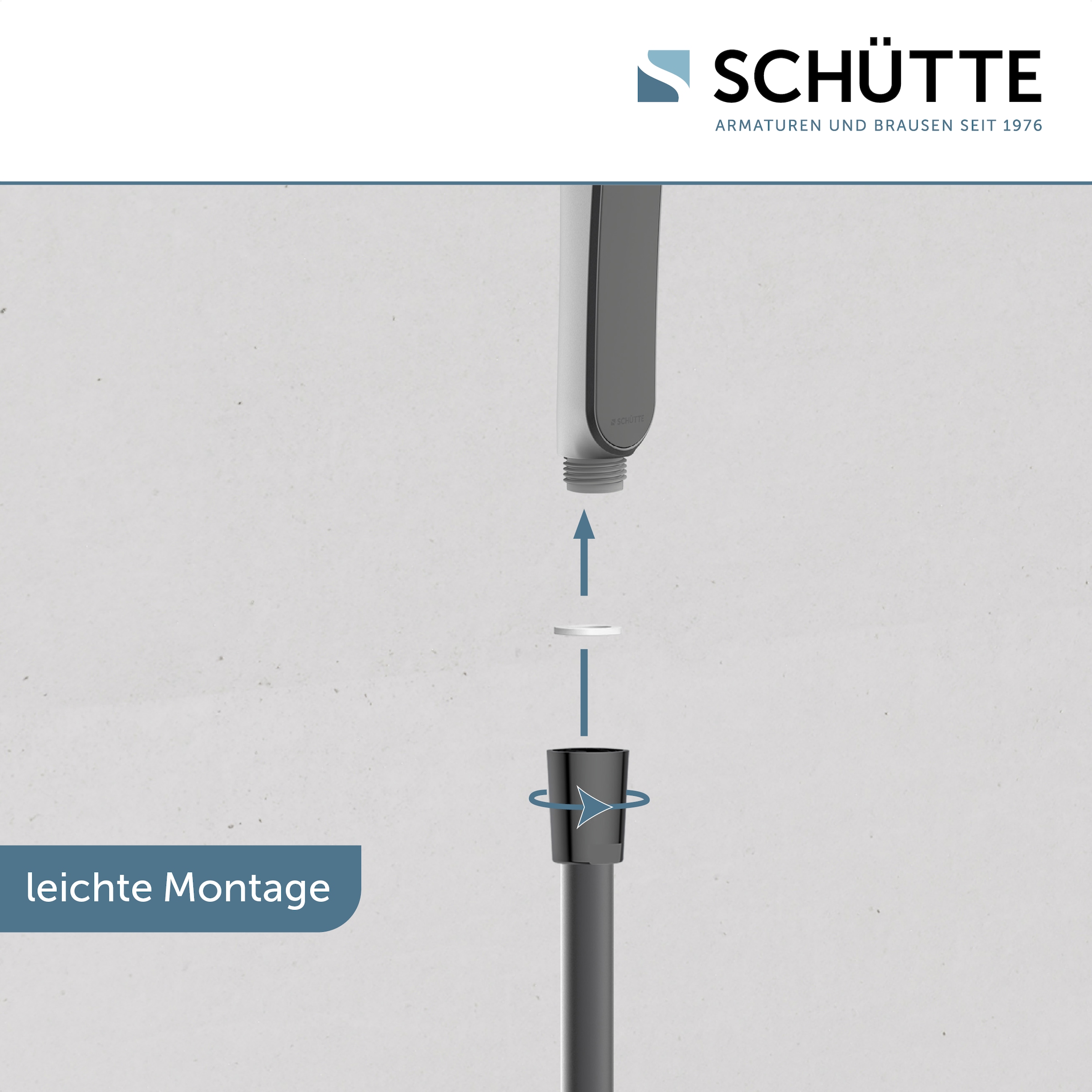 Schütte Handbrause »KARIBIK«, 3-fach verstellbar, mit Antikalknoppen, wassersparend, eckig