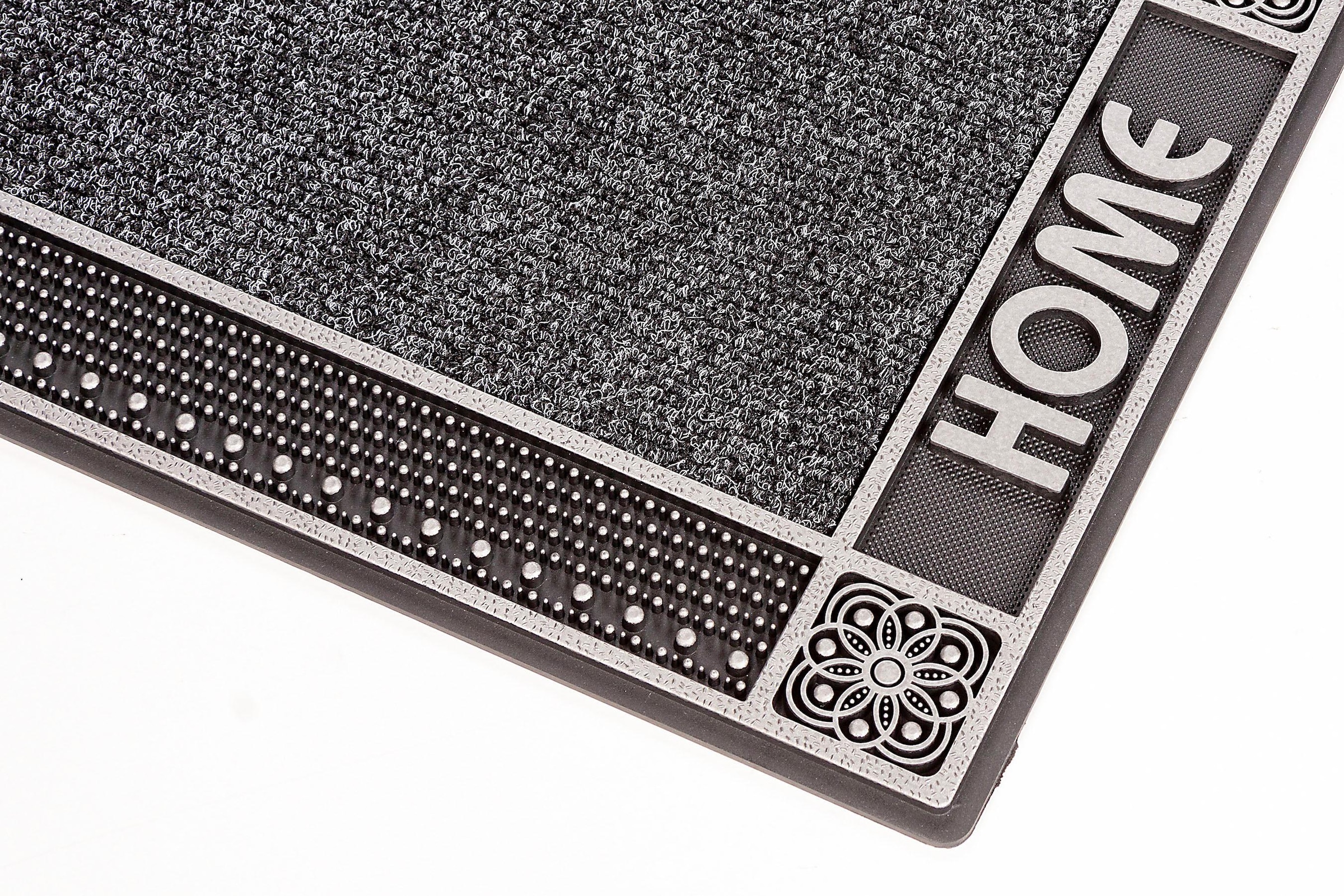 Home2Fashion Fußmatte »DC Clean Home«, rechteckig, 8 mm Höhe, Schmutzfangmatte, mit Spruch, robust, In- und Outdoor geeignet