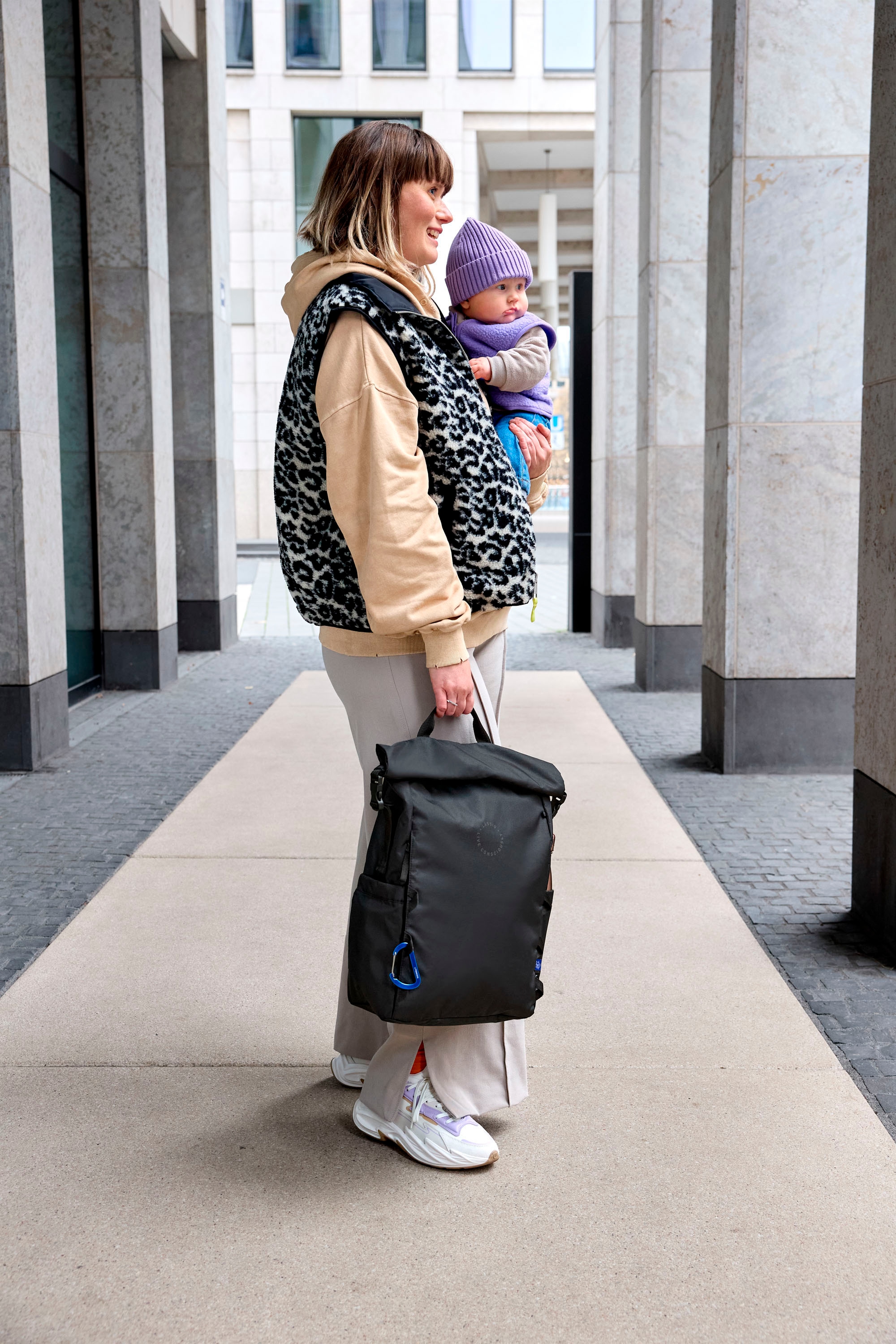 LÄSSIG Wickelrucksack »Green Label, Outdoor Rolltop Backpack, black«