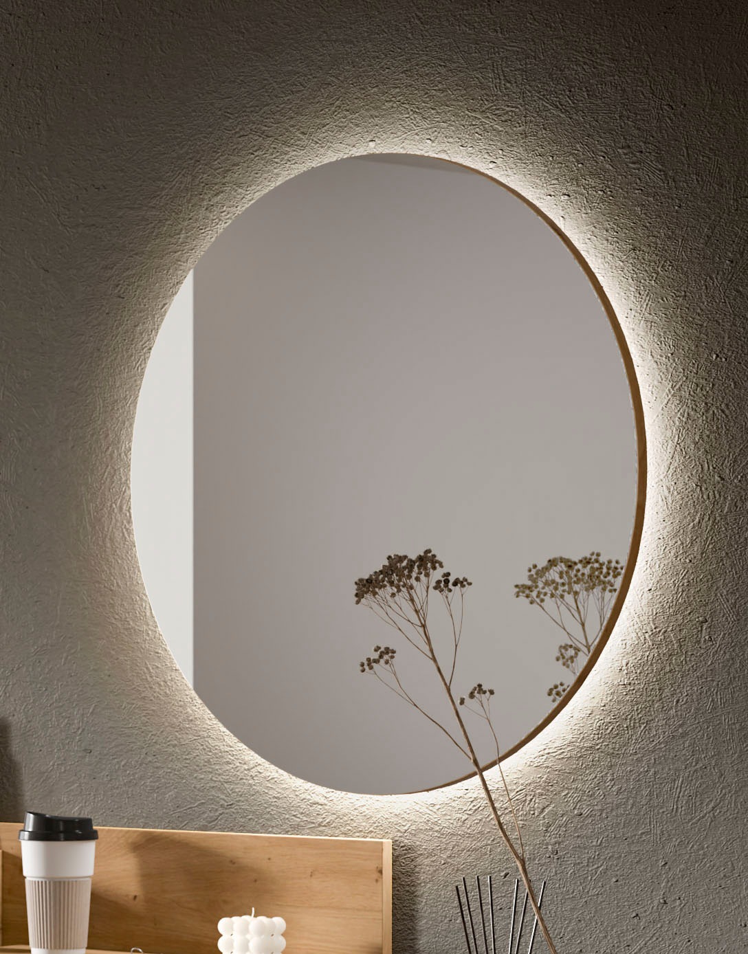 INOSIGN Wandspiegel »EVRID, rund, Durchmesser 70 cm« Spiegel, Garderobenspi günstig online kaufen