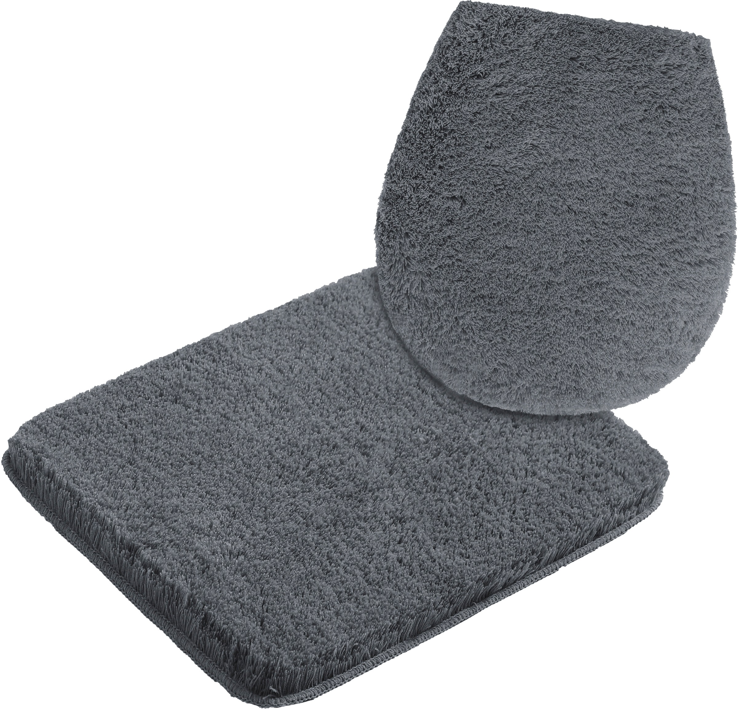my home Badematte »Merida, Badvorleger, Badezimmer Teppich«, rutschhemmend beschichtet, fußbodenheizungsgeeignet-schnell trocknend-strapazierfähig, Badteppich, Uni Farben, rechteckig, rund & als 2-tlg. Set erhältlich