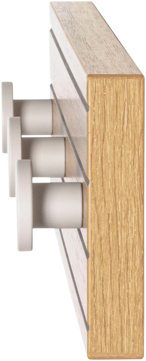 HAKU Wandgarderobe »Flurgarderobe, Garderobe, Garderobenhaken, Garderobenleiste,« 1 Stk. tlg. rechteckig - aus MDF Braun - B/T/H 35/4/9 cm