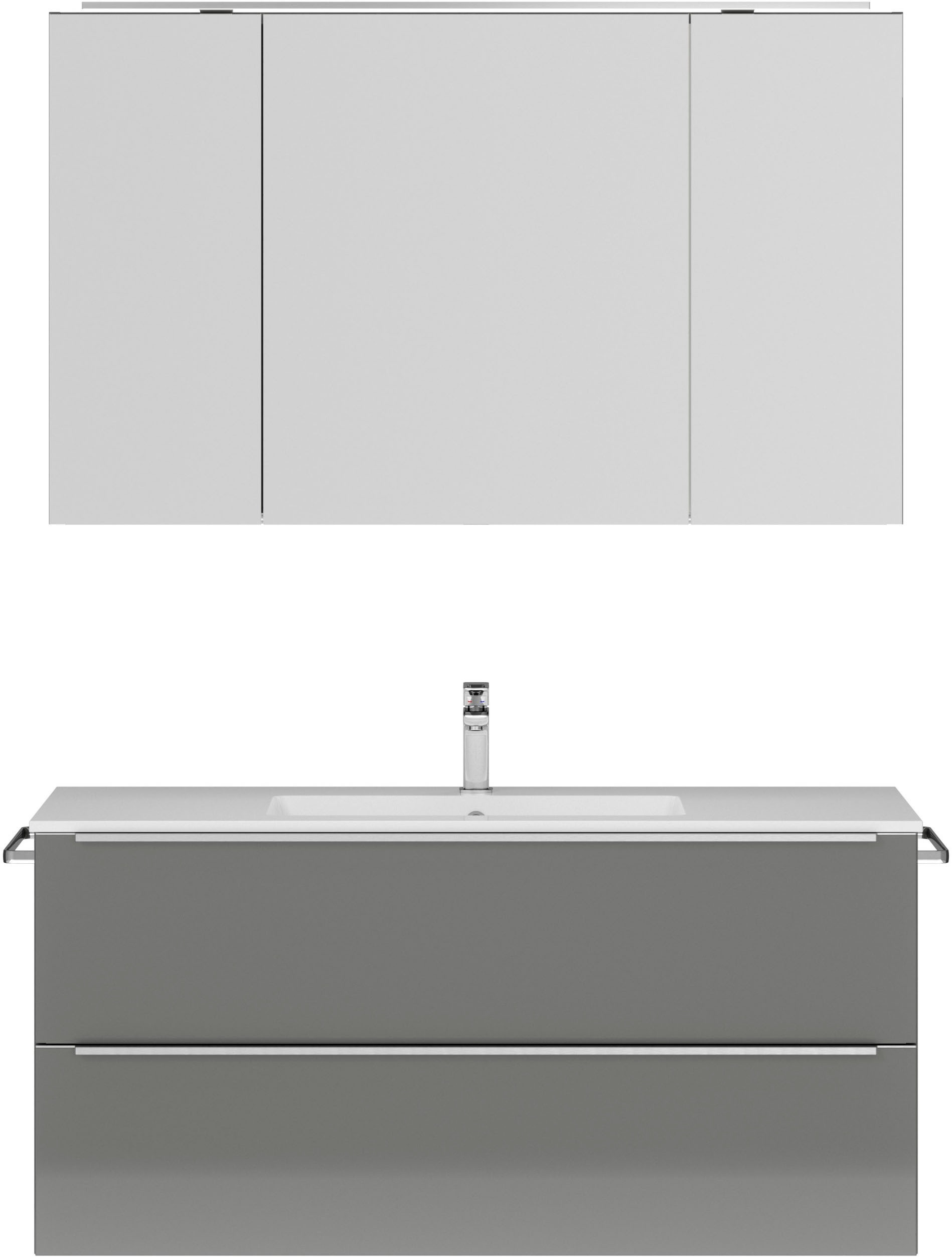 nobilia® Badmöbel-Set »Levere«, (2 St., vormontiert, mit Soft-Close), inkl. günstig online kaufen