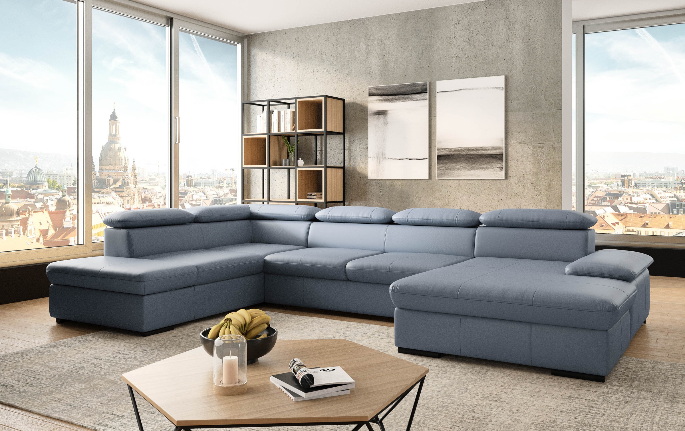 sit&more Wohnlandschaft »Alcudia U-Form«, wahlweise mit Bettfunktion