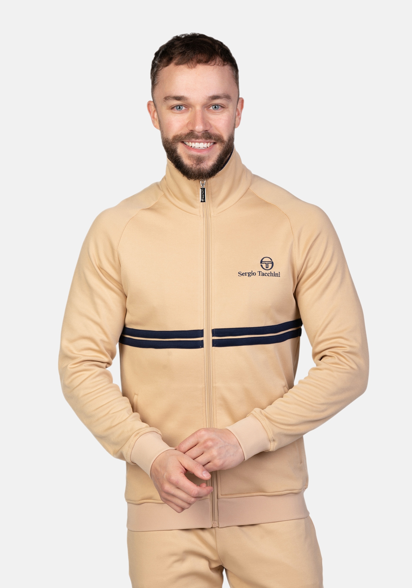 Sergio Tacchini Trainingsjacke »NEW DALLAS TRACK TOP Herren«, ohne Kapuze, Trainingsjacke Herren, leichte Jacke, Retro, Sportjacke, Outdoor, Sale