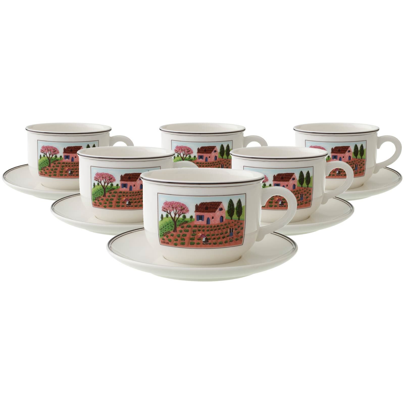 Villeroy & Boch Tasse »Teetassen mit Untertassen Design Naif 250 ml 6er Set günstig online kaufen