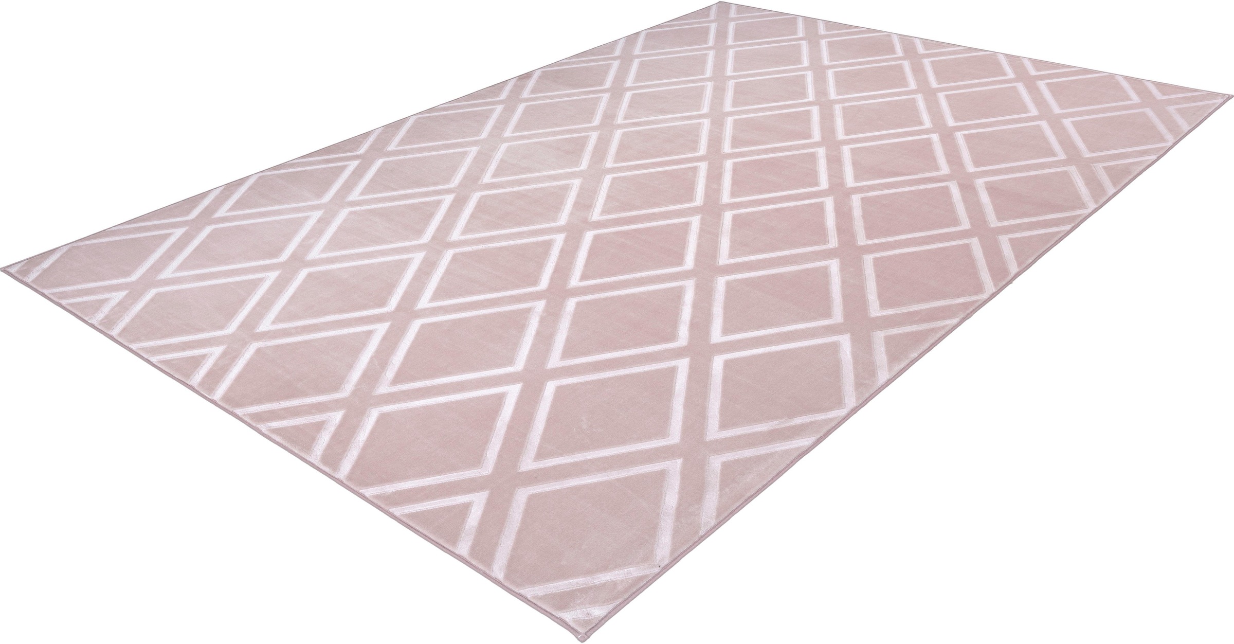 calo-deluxe Teppich »Latemar 400«, rechteckig, 7 mm Höhe, Hoch -Tief Struktur, Wohnzimmer