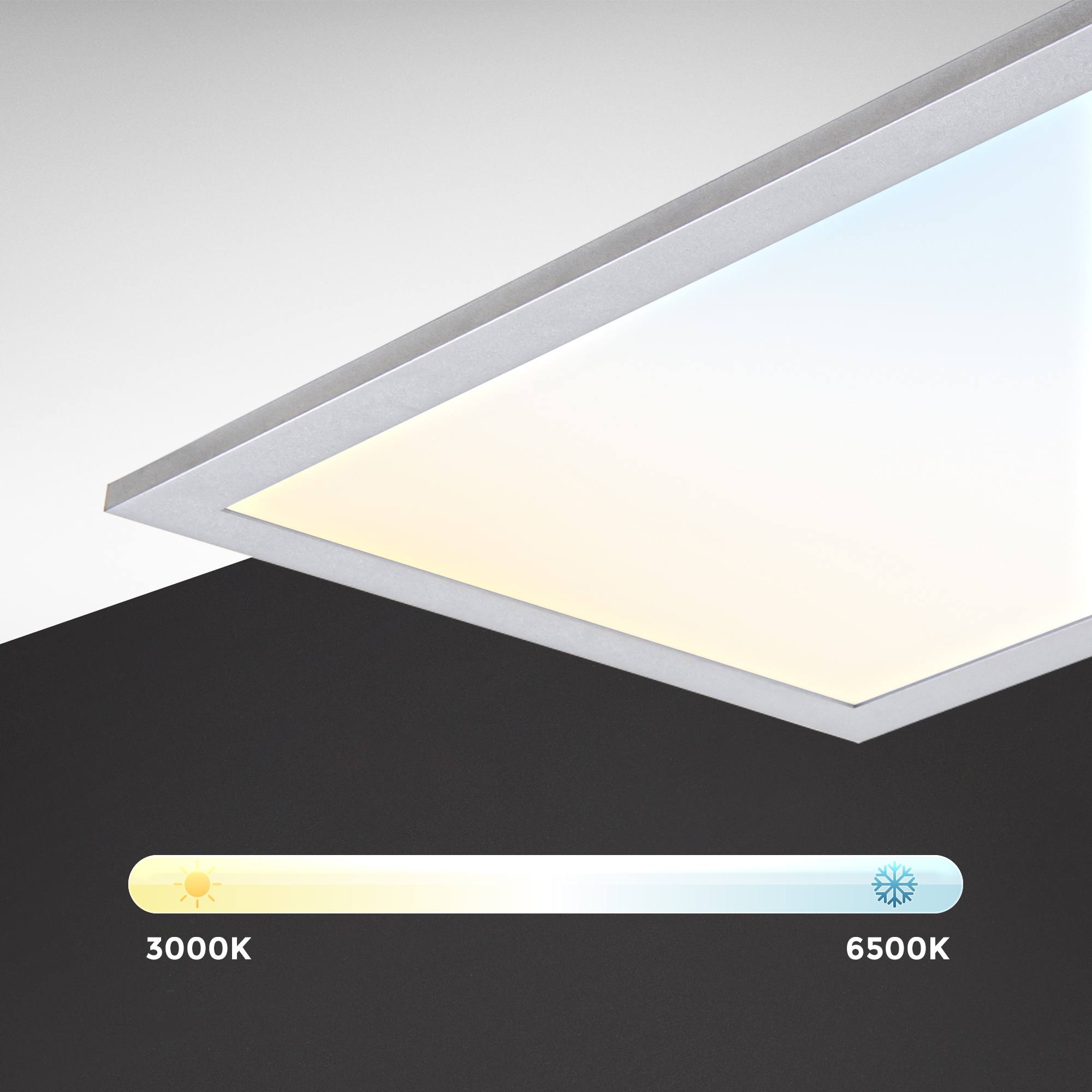 bestellen einstellbar, B.K.Licht Fernbedienung Raten Deckenleuchte, 1 stufenlos Panel, flammig-flammig, Farbtemp. RGB, dimmbar, auf