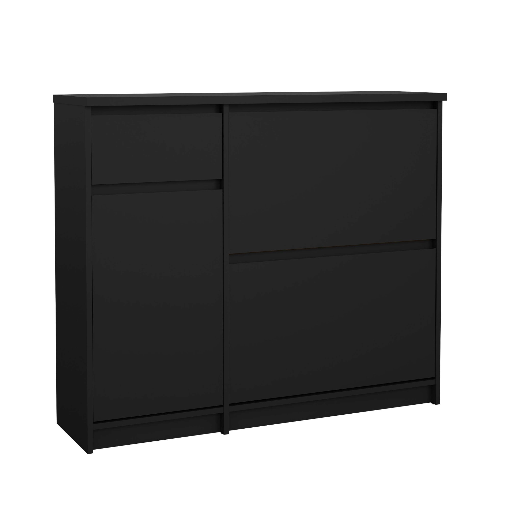 INOSIGN Schuhschrank »Naia Schuhaufbewahrung, Schuhkommode, Schuhregal, Garderobenschrank,«, mit 2 Klappen und 1 Tür und 1 Schublade, Breite 109 cm
