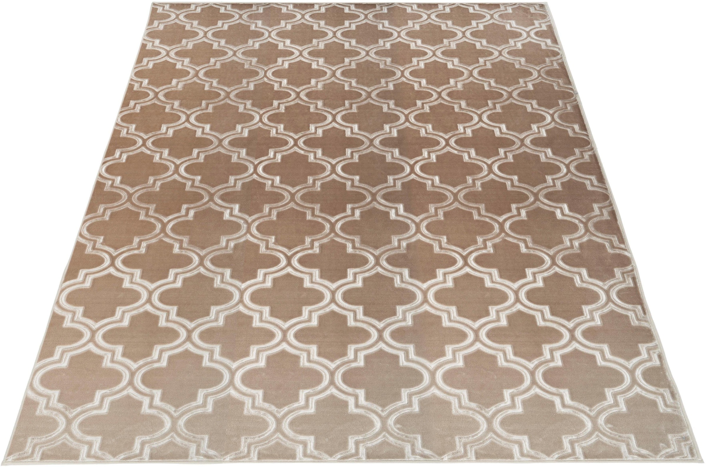 my home Teppich »Triana«, rechteckig, 7 mm Höhe, 3D-Design, geometrisches & modernes Design, Kurzflor, kuschelig