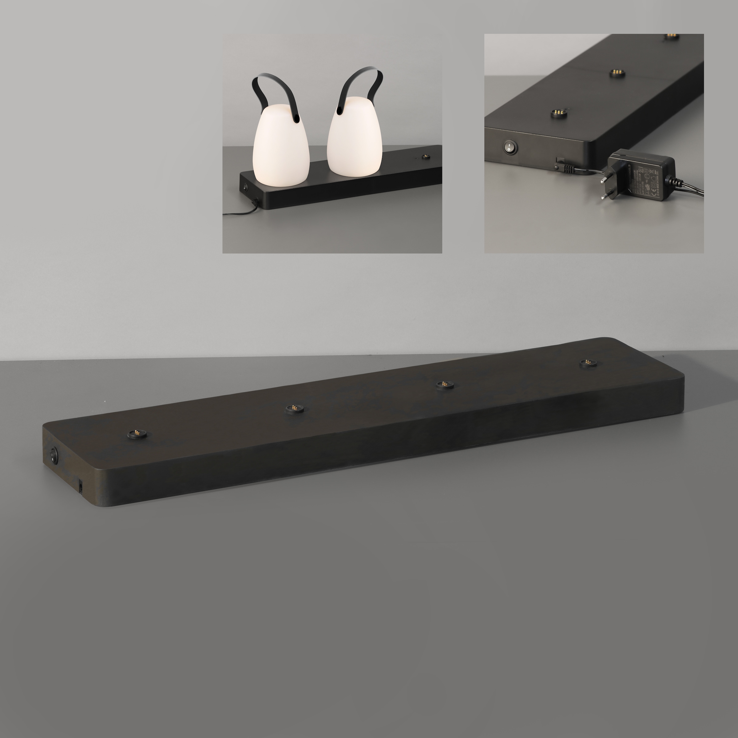 easy! BY FHL Ladestation »FHL Super Charge XS/S – kompatibel mit allen SUPERCHARGE XS/S Leuchten« 2 Stk. tlg. Vier Leuchten gleichzeitig laden - max. Flexibilität, zeitloses Design