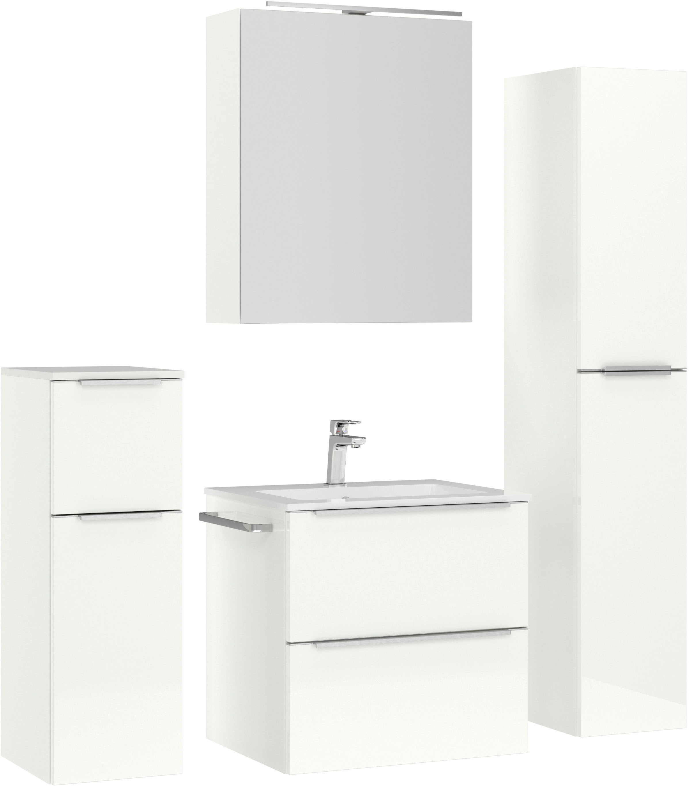 nobilia® Badmöbel-Set »Levere« vormontiert, mit Soft-Close, 4 Stk. tlg. günstig online kaufen