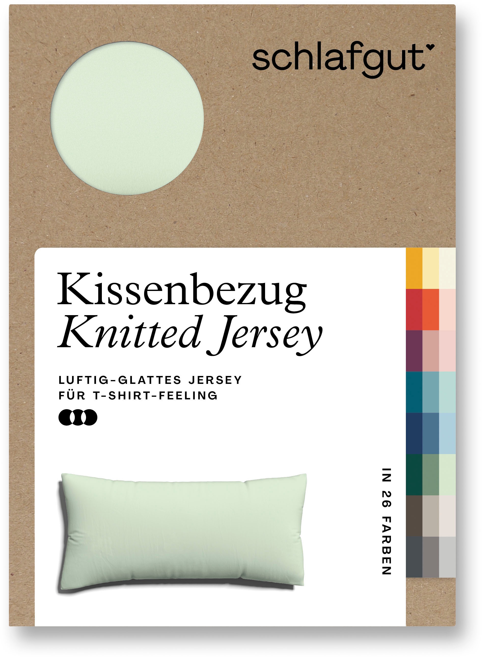 Schlafgut Kissenbezug »Knitted Jersey aus Bio-Baumwolle mit Elasthan, bügel günstig online kaufen