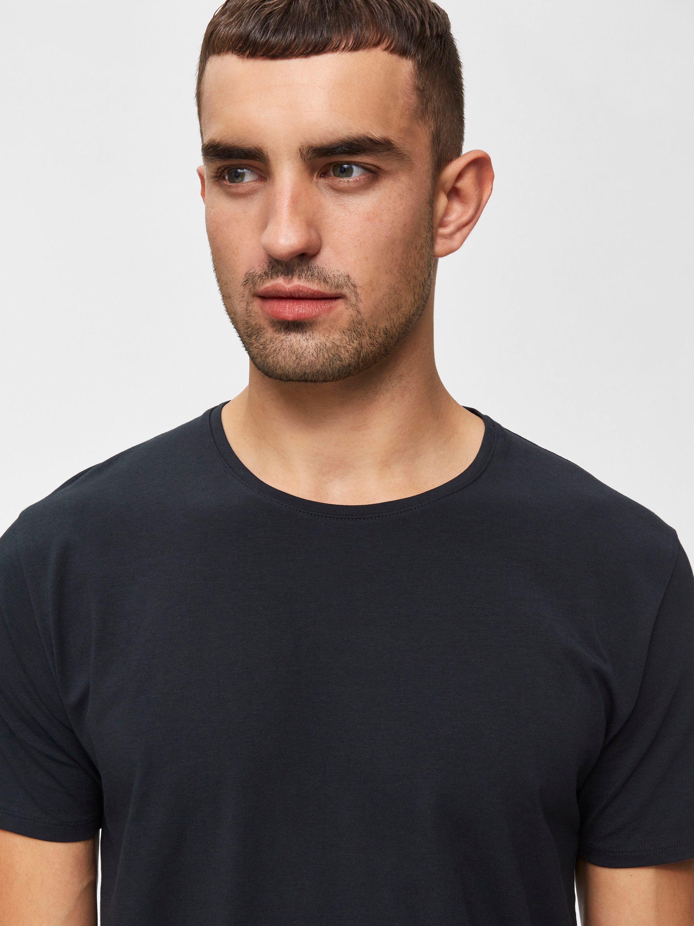 SELECTED HOMME Rundhalsshirt »SLHNEWPIMA SS O-NECK TEE NOOS«