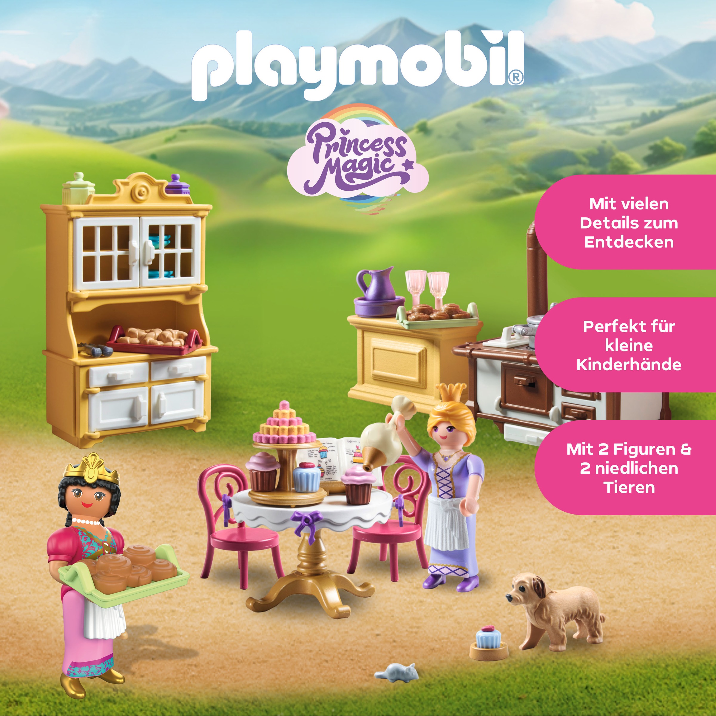 Playmobil® Konstruktions-Spielset »Königliche Küche (71848), Playmobil Princess Magic«, (94 St.), Made in Europe