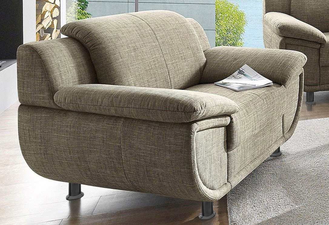 TRENDMANUFAKTUR Sessel »Rondo, Breite 121 cm, breite Armlehnen, Füße schwar günstig online kaufen