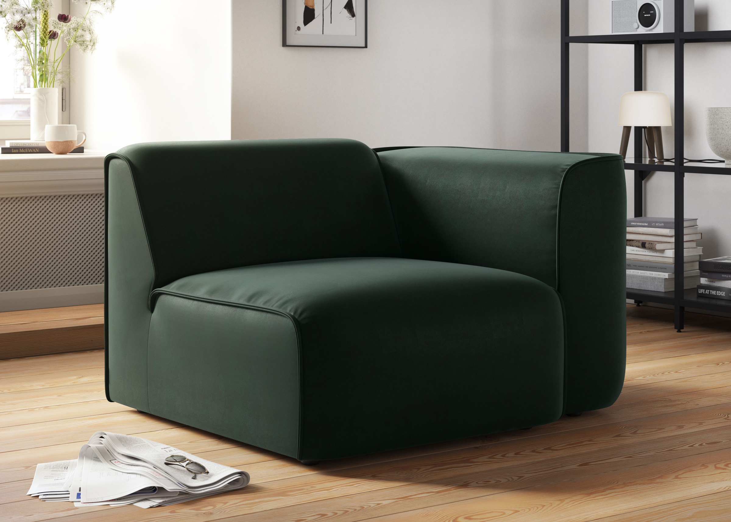 RAUM.ID Sessel »Merid Sofa-Eckelement, Maße B/T/H: 109/97/46 cm«, als Modul oder separat verwendbar, für individuelle Zusammenstellung