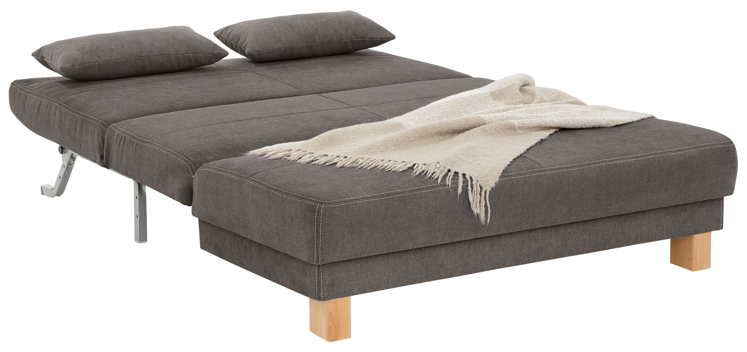 Home affaire Schlafsofa »Gina«, vom Sofa zum Bett mit einem Handgriff, in 4 Breiten, Nierenkissen