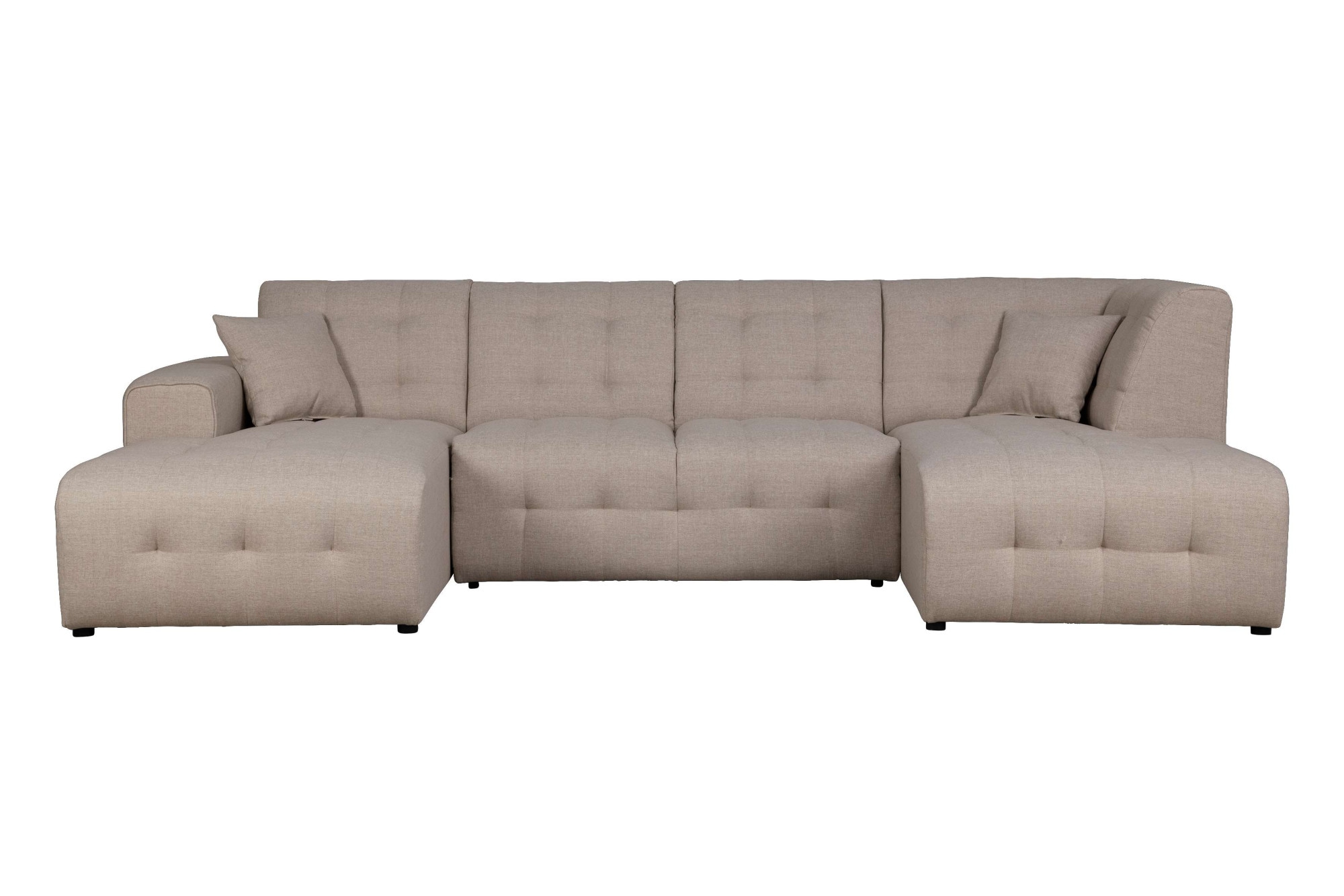 Home affaire Wohnlandschaft »Nosia U-Form«, incl. 2 Zierkissen, mit feiner Steppung