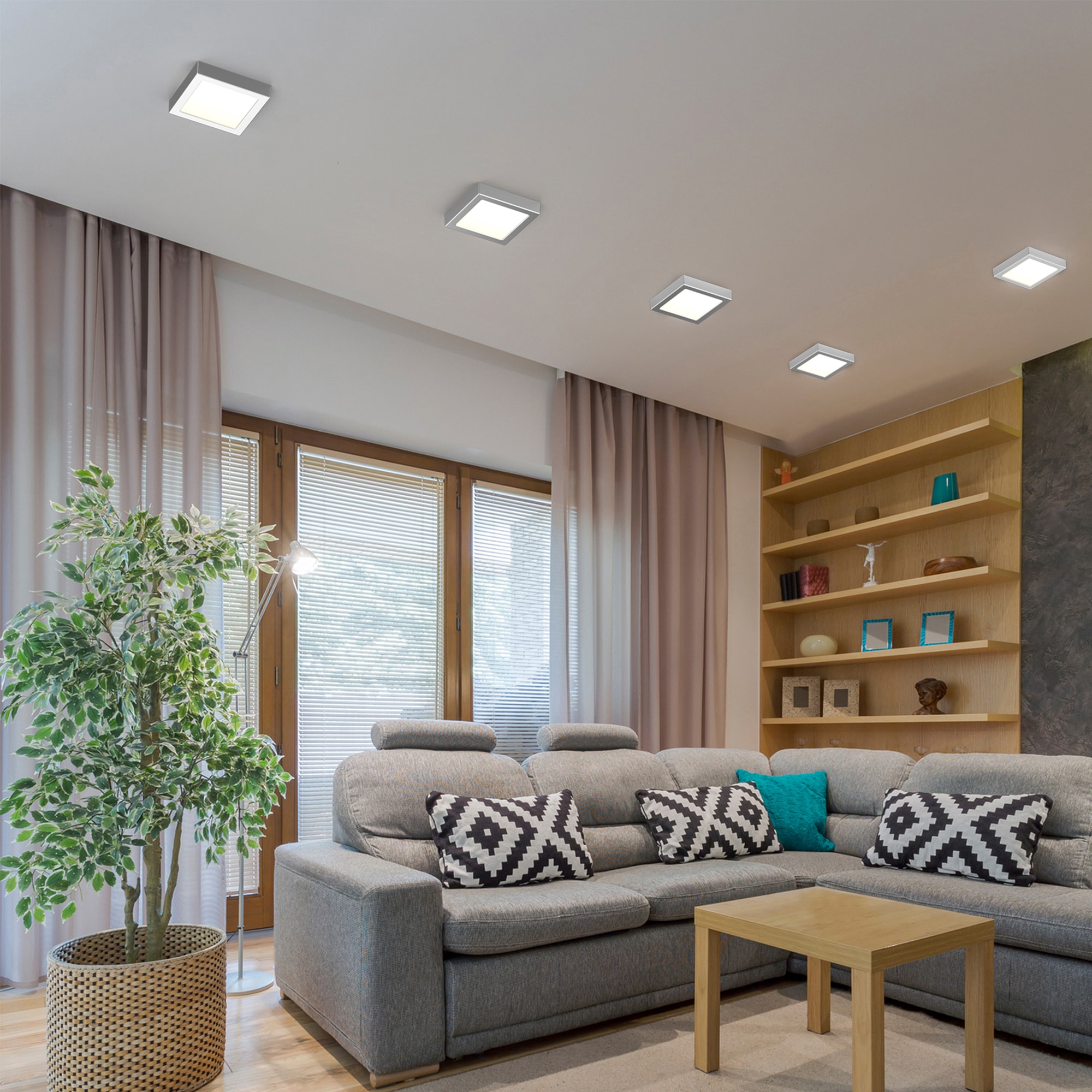 B.K.Licht LED Aufbaustrahler »Garnet«, 1 flammig, Leuchtmittel LED-Board | LED fest integriert, LED Unterbauleuchte Panel 12W Aufbauleuchte Lampe Aufputzspot