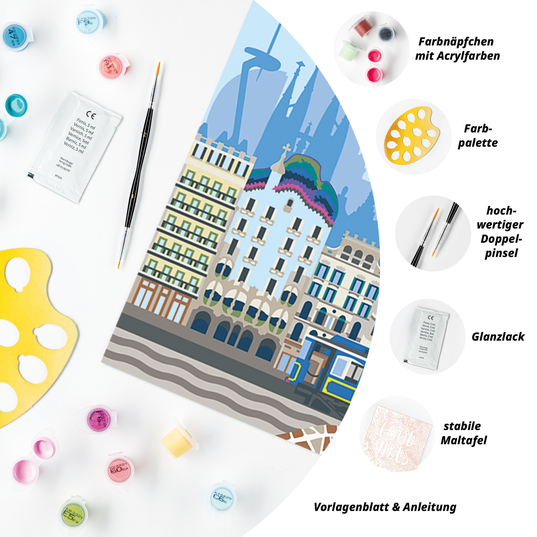 Ravensburger Malen nach Zahlen »CreArt, Farbenfrohes Barcelona« Made in Europe