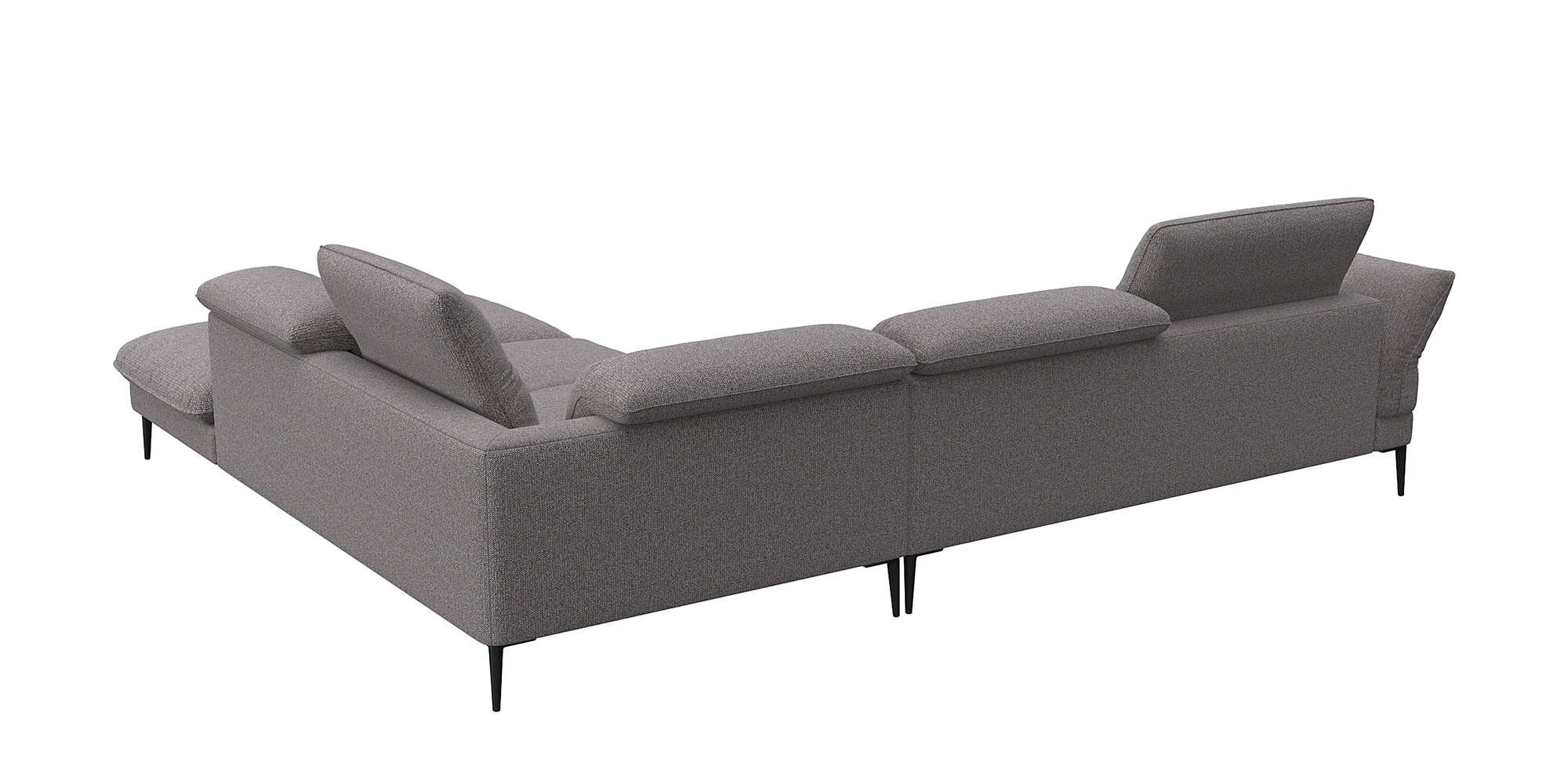 FLEXLUX Ecksofa »Salino, Funktionssofa mit Ottomane, Relaxsofa, Ecksofa«, Sofa mit Arm- und Kopfteil-Verstellungen, Kaltschaum & Stahl-Wellen