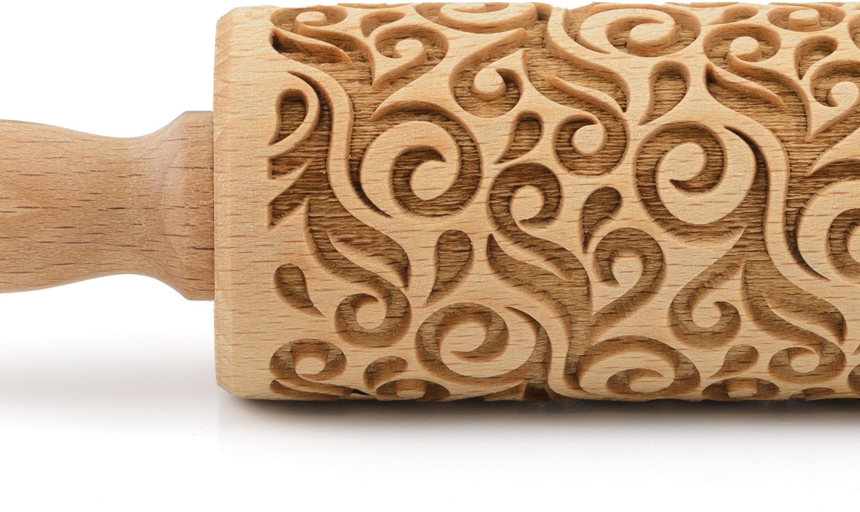 folkroll Teigroller »3D-Motiv-Teigrolle«, Floral Deko
