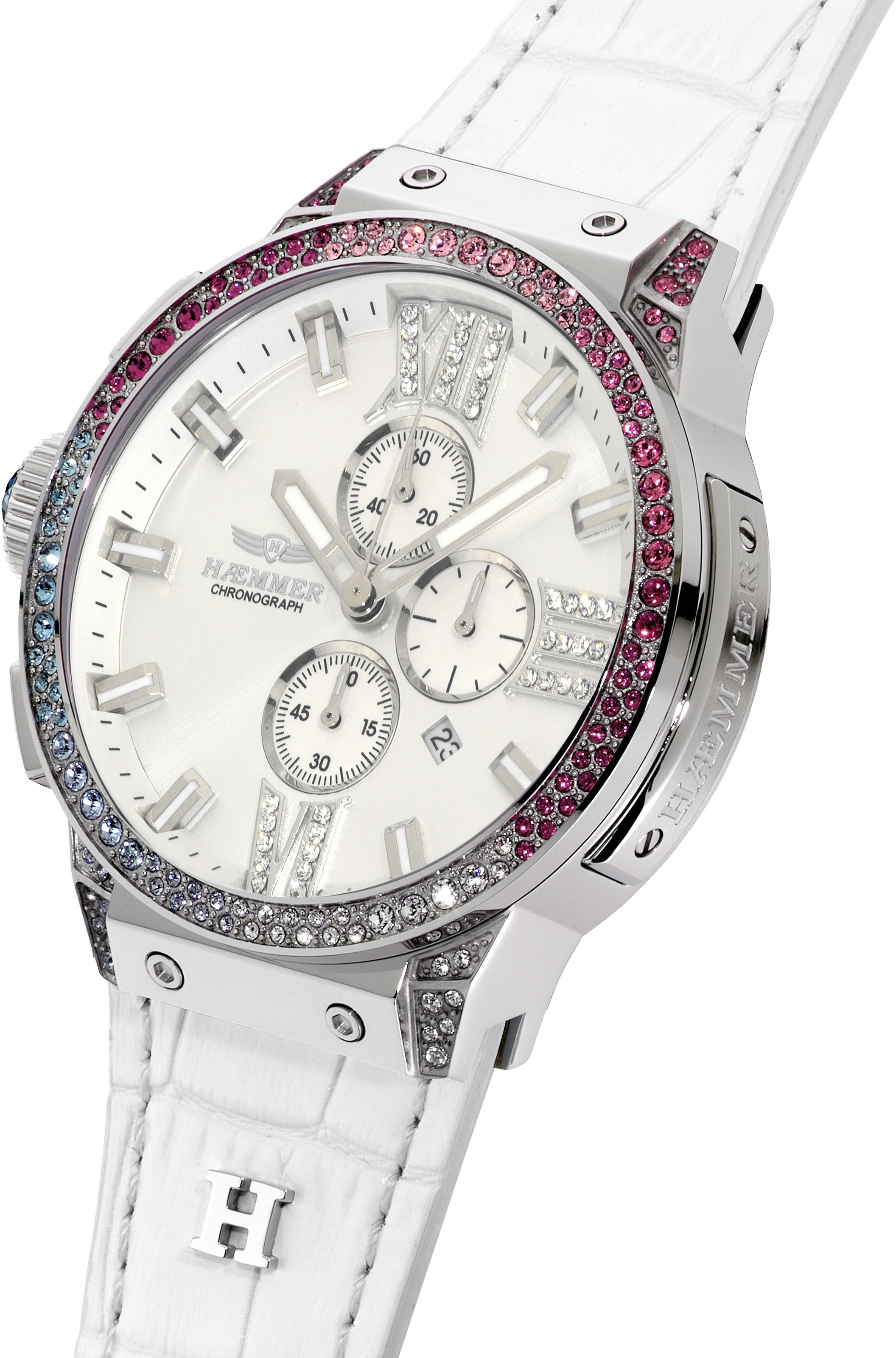 HAEMMER GERMANY Chronograph »EMINENT«, Quarzuhr, Armbanduhr, Damenuhr, analog, Tag, Stoppfunktion