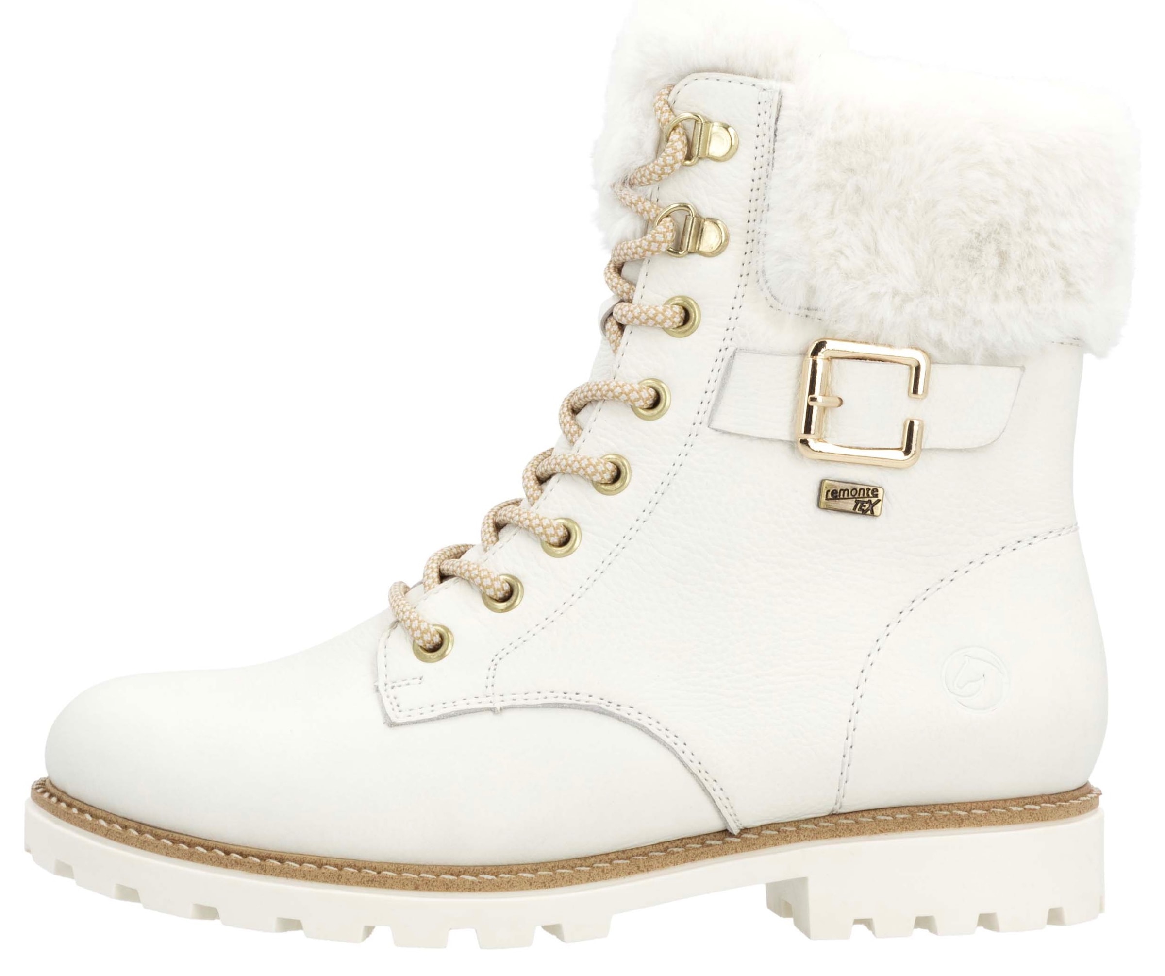 Remonte Winterboots »Elisabeth Hurley-Collection«, Schnürboots, Outdoorschuh, Schnürstiefelette mit Zierschnalle