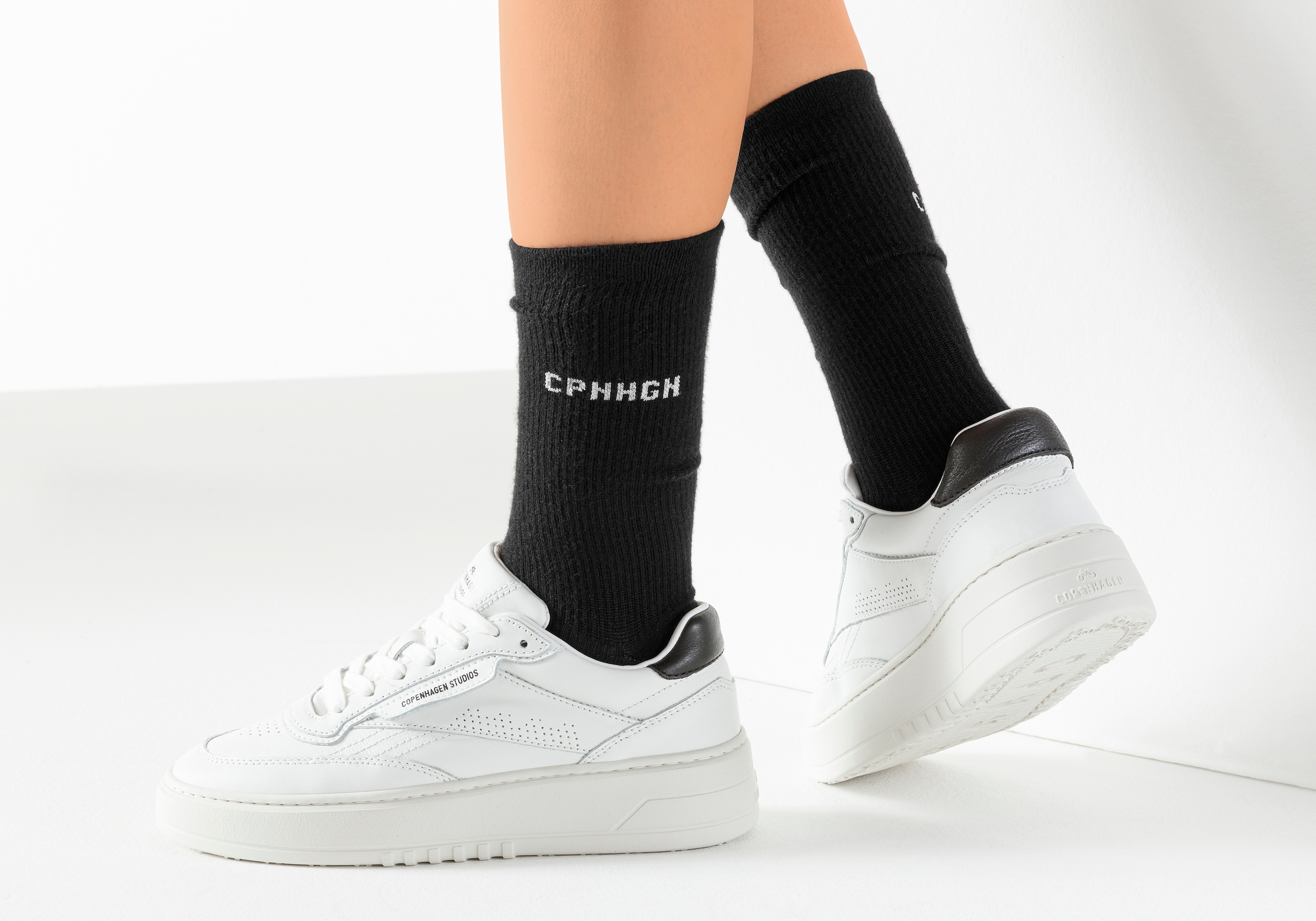 Copenhagen Studios Basicsocken, (Packung, 3 Paar), mit Rippstruktur und Stickerei