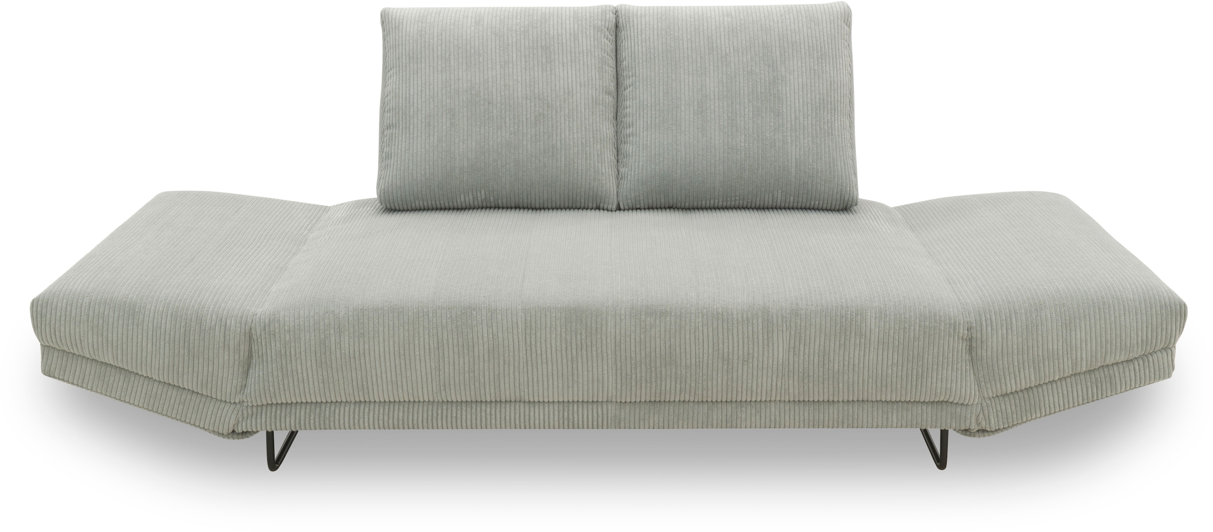 INOSIGN Schlafsofa »Jadelyn mit klappbaren Armlehnen,«, Federkern, Cord-Bezug, incl. 2 Armlehnkissen, Liegefläche 97x250 cm