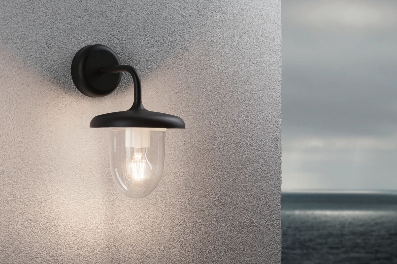 Paulmann LED Außen-Wandleuchte »Vintario IP44 rund 180x250mm max. 20W 230V Anthrazit Aluminium«, 1 flammig, Leuchtmittel E27 | ohne Leuchtmittel, seewasserresistent