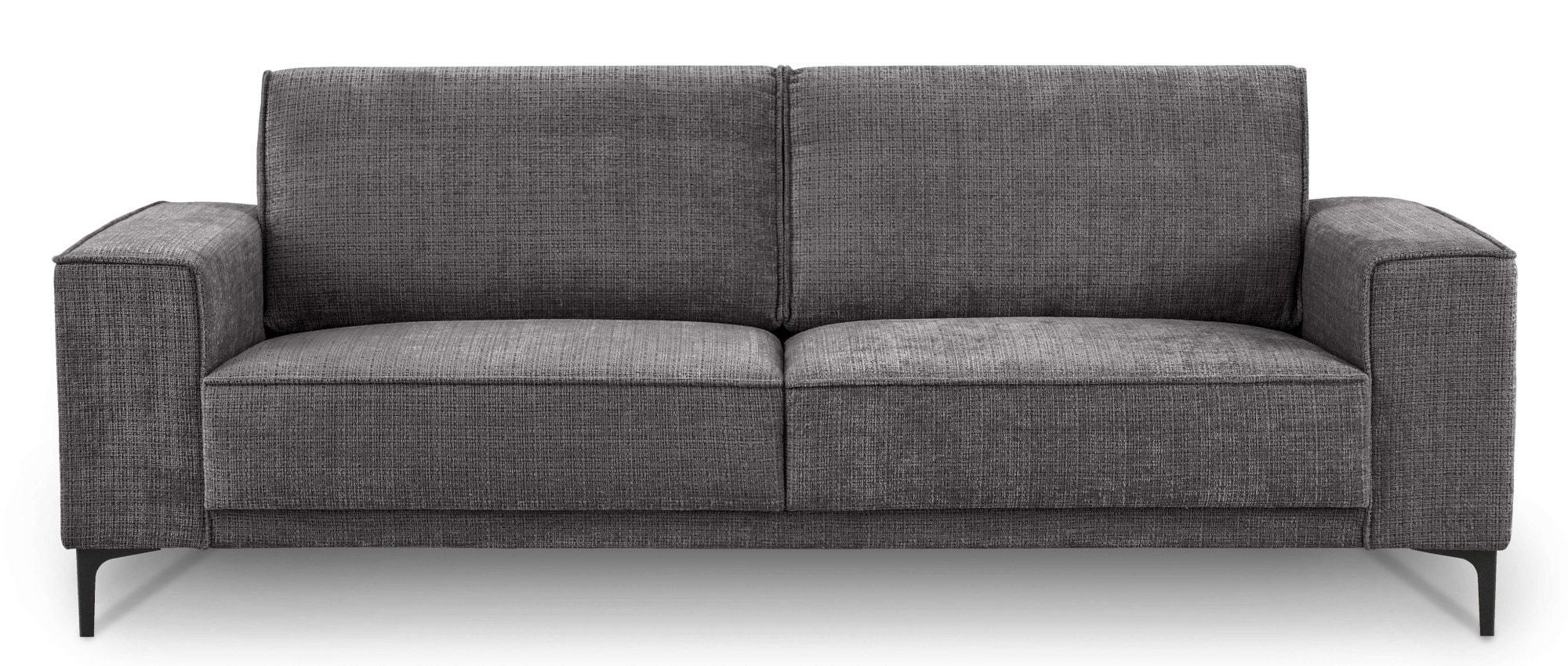 Places of Style 3-Sitzer »3er Sofa Oland, Struktur, Flachgewebe, Luxus-Microfaser, Boucle«, 224 cm, Wellenunterfederung, Skandi-Design, Metallfüße
