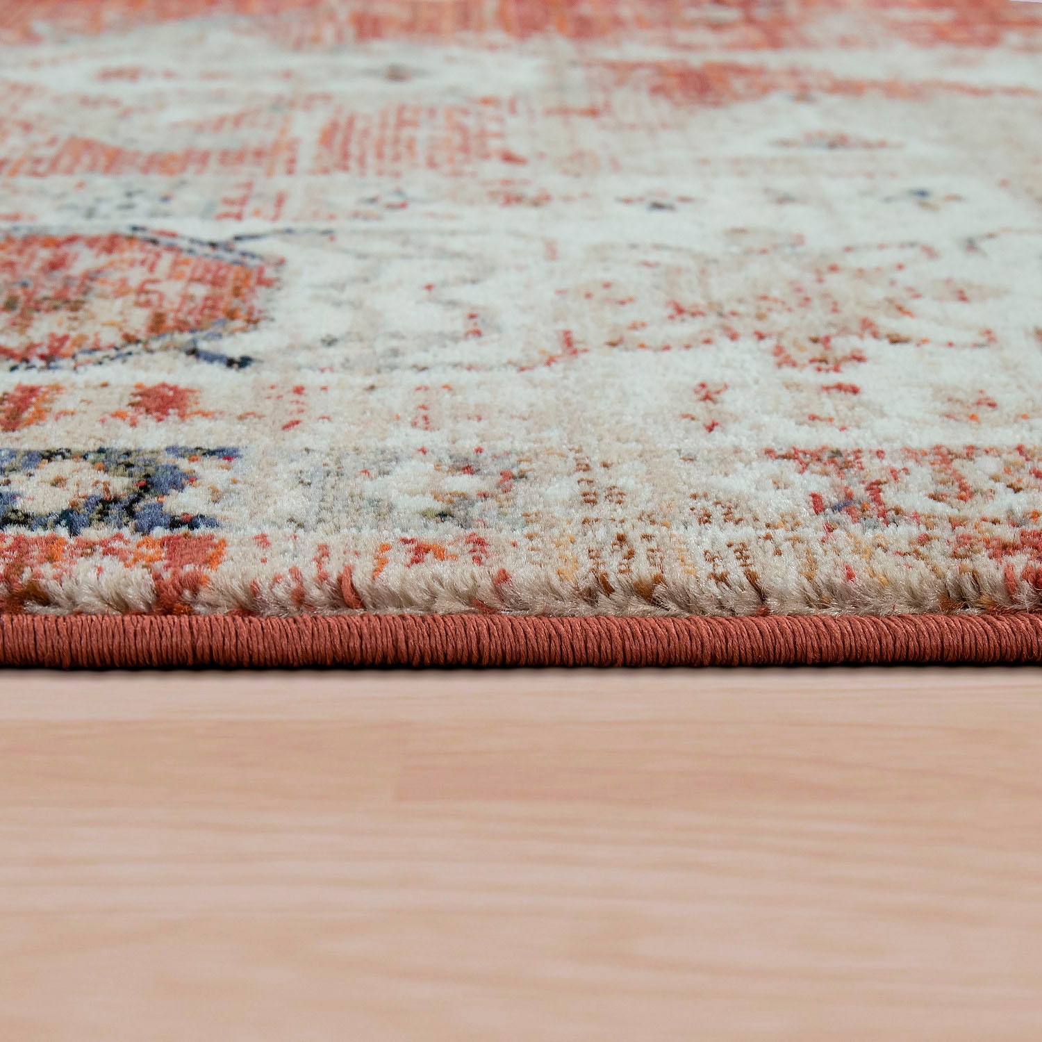 Paco Home Teppich »Sena 454«, rechteckig, 11 mm Höhe, Kurzflor, Orient-Optik, Used-Look, mit Fransen