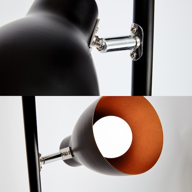 B.K.Licht Stehlampe, 3 flammig-flammig, LED Stehleuchte Design Standleuchte  Retro Vintage Metall schwarz-gold online kaufen