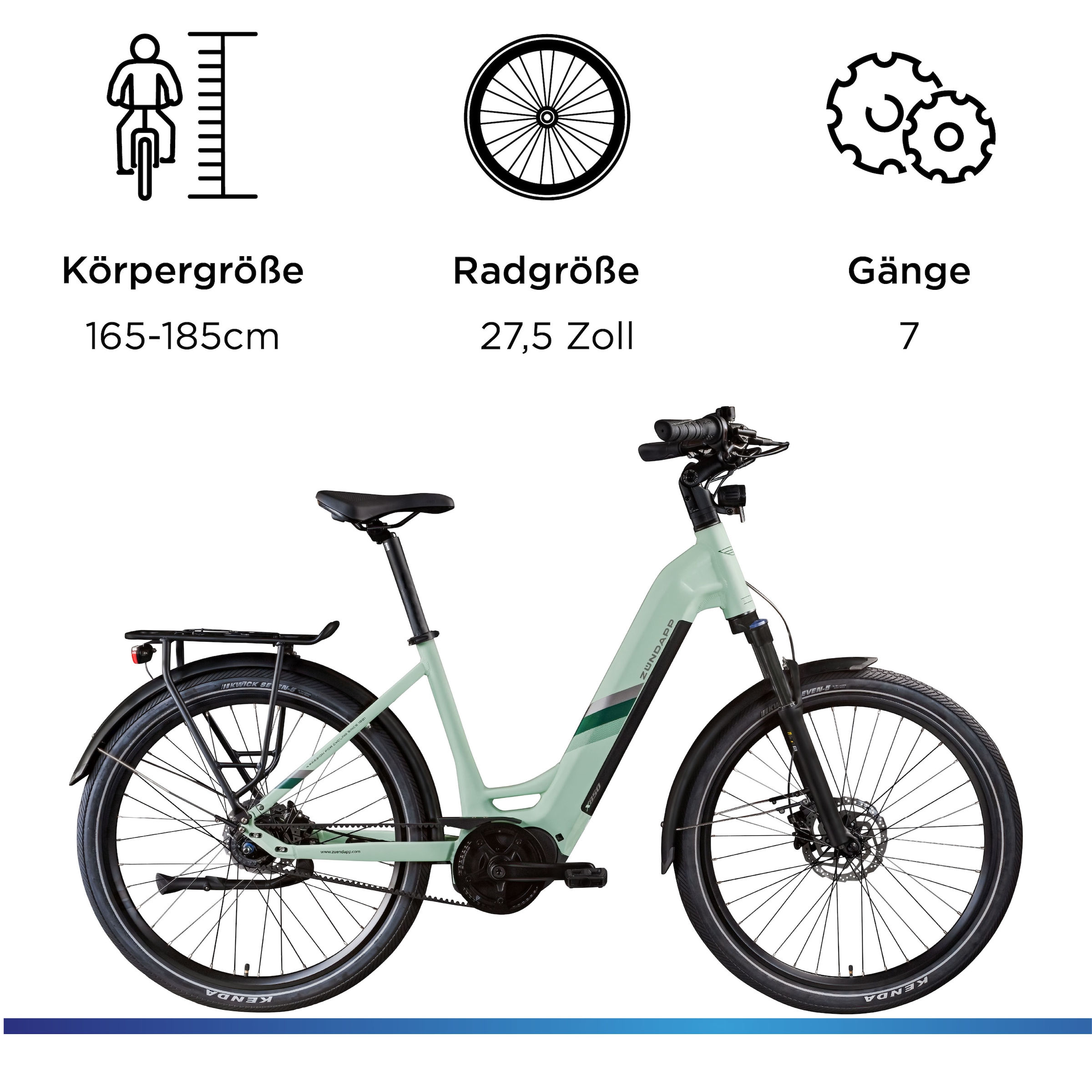 Zündapp »X850« 7 Gang Nabenschaltung Mittelmotor 250 W Pedelec, Elektrofahrrad für Damen und Herren