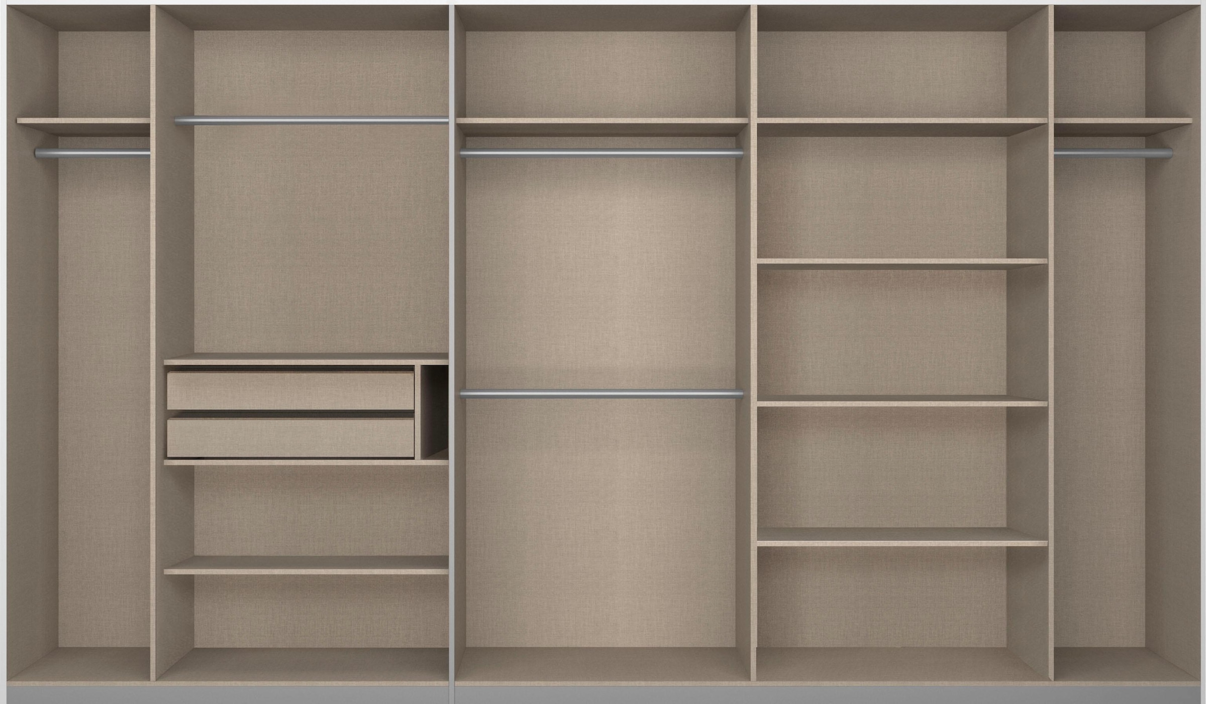 rauch Schwebetürenschrank »Kleiderschrank Schrank Garderobe Wäscheschrank BESTSELLER KEPAN«, inkl. Schubladen-Einsatz und extra Einlegeböden MADE IN GERMANY