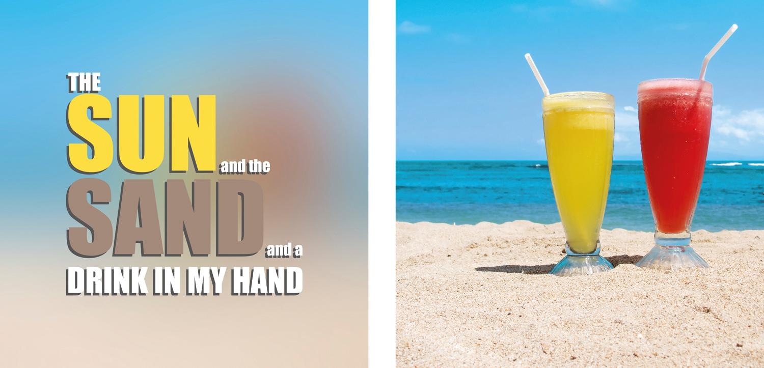 queence Leinwandbild »Drink in my Hand«, Getränke-Strand-Strandbilder-Meer- günstig online kaufen