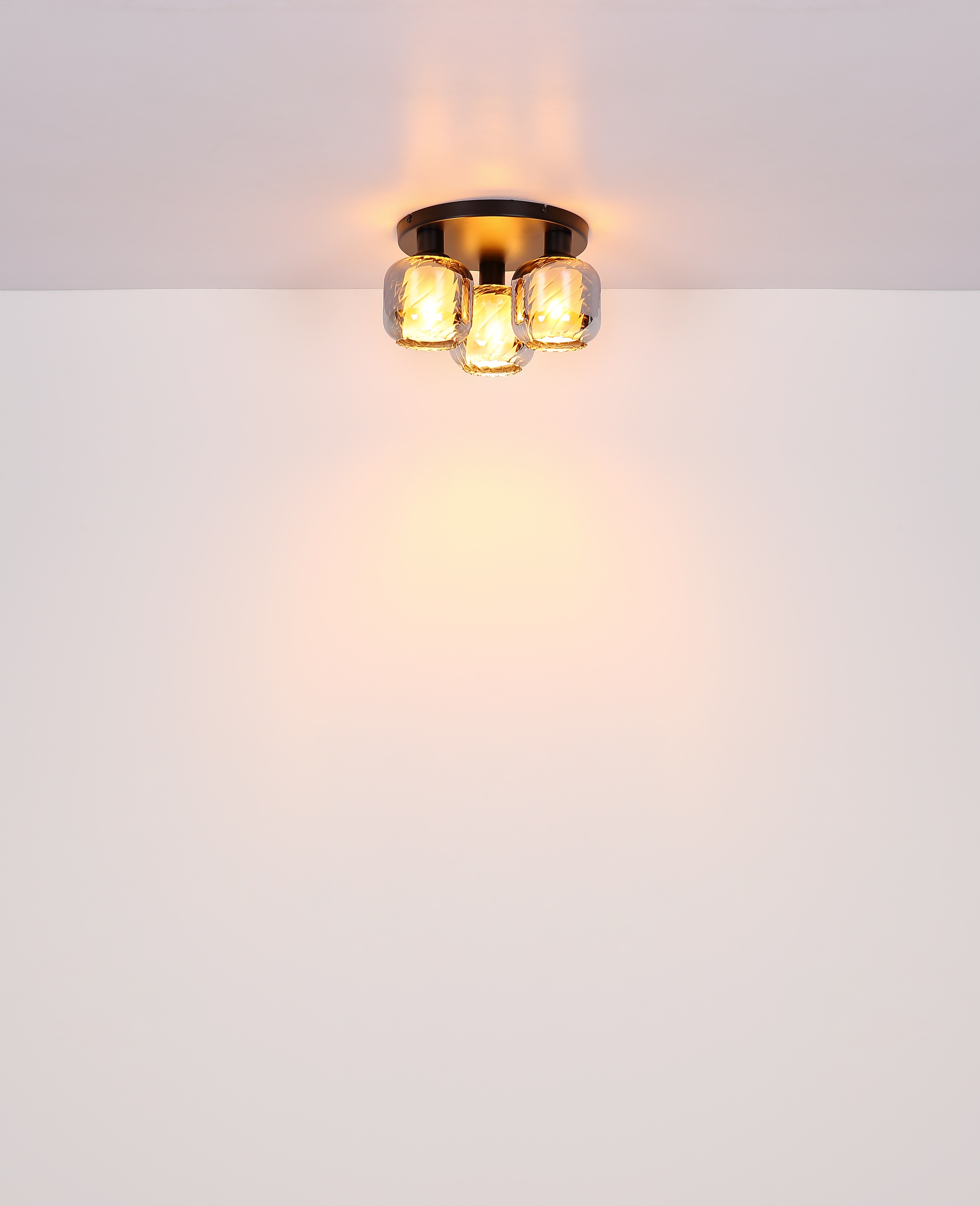 GLOBO LIGHTING Deckenleuchte »XIA«, Leuchtmittel E27 | ohne Leuchtmittel, Deckenlampe/Metall/Glas rauchfarben/Wohnzimmer/Flur