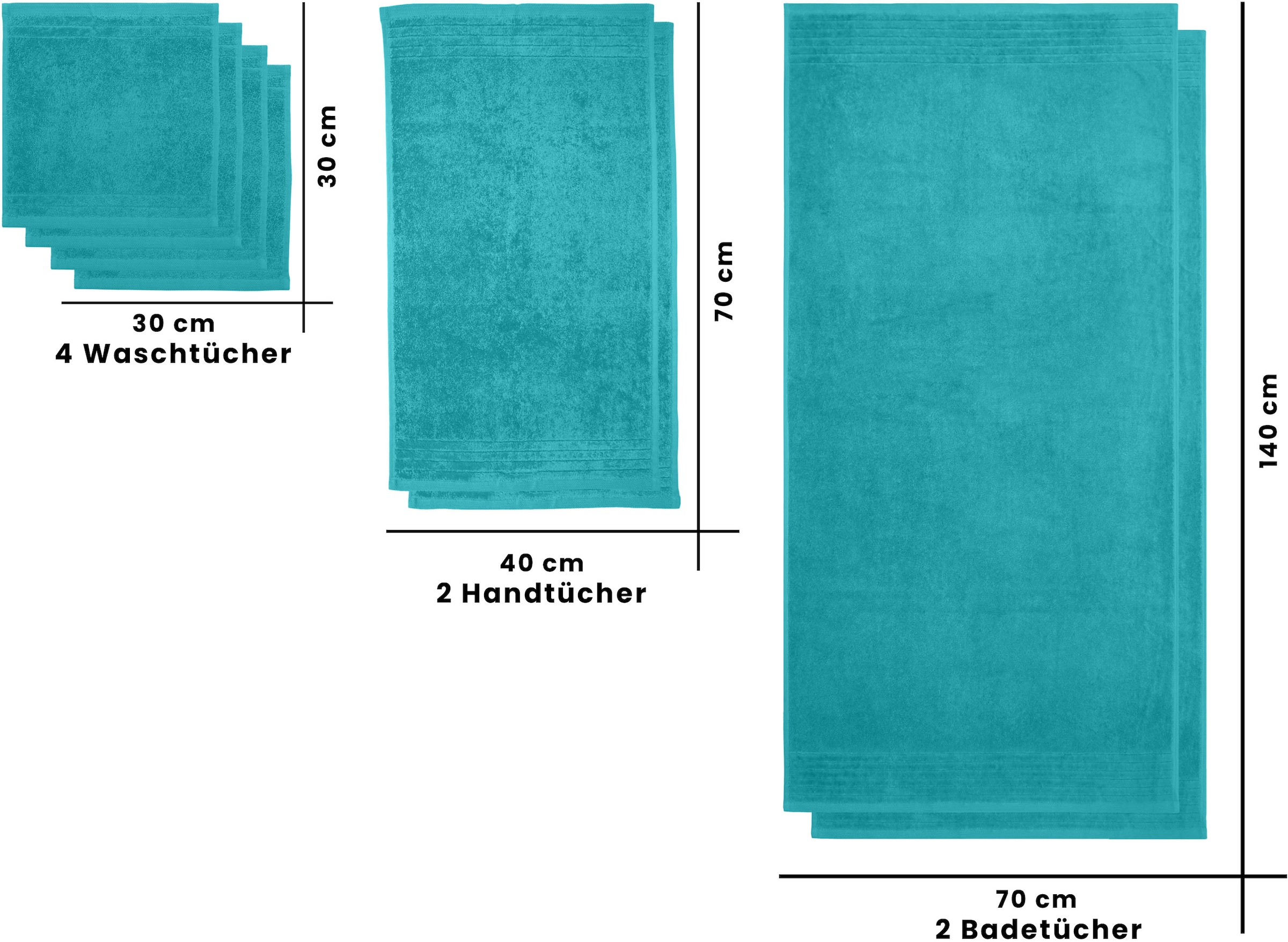 OTTO home Handtuch Set »Sanremo Premium, Premium Handtücher, 600 gr/m², dicke Qualität« Set 8 Stk. Frottier Duschtücher, Handtücher, Seiftücher, 100% Baumwolle, 5 Jahre Garantie